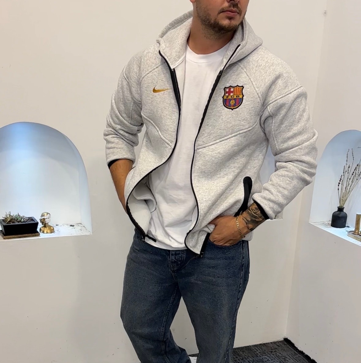 Nike Teach Fleece Barcelona Ceket 