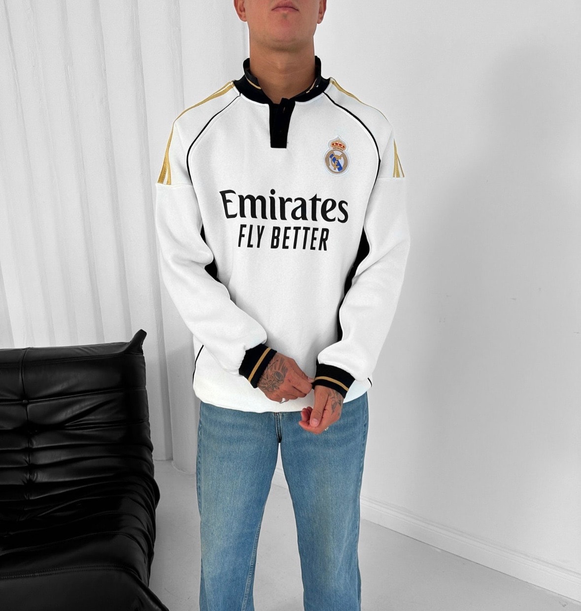 RealMadrid Sweat Oversize 3 İplik Şardonlu Pamuk 