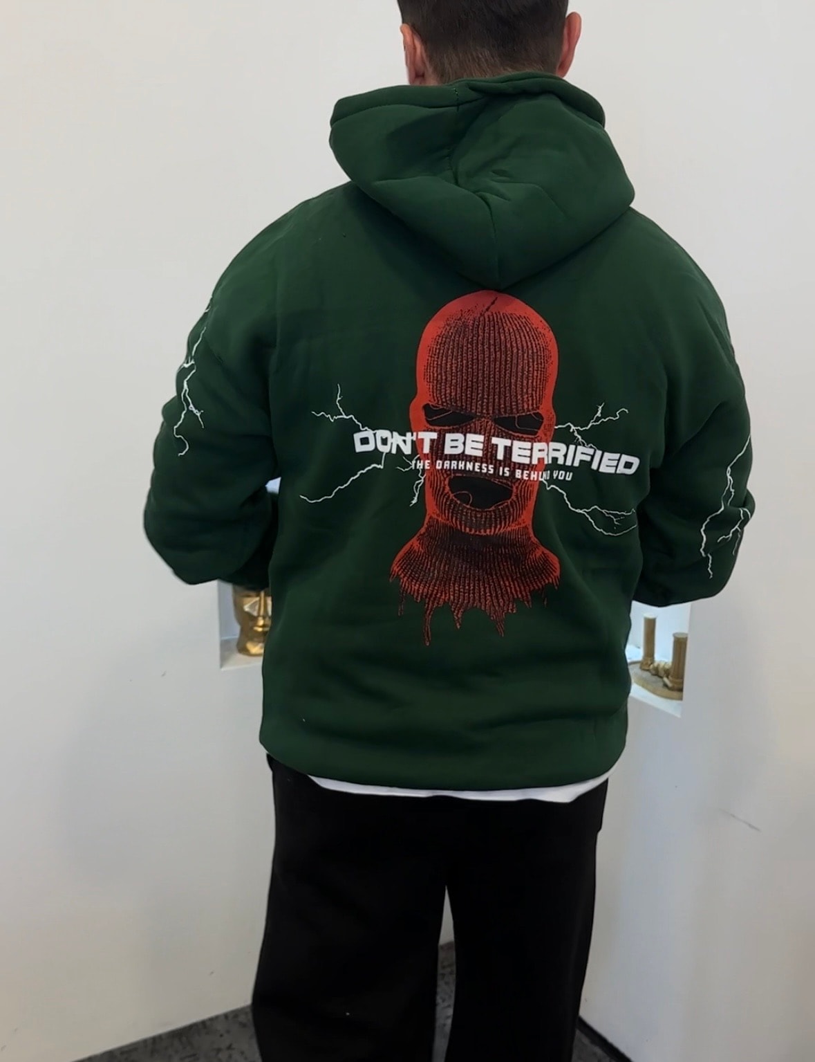 •Baskılı Sweat 3 İplik Şardonlu Pamuk Oversize 