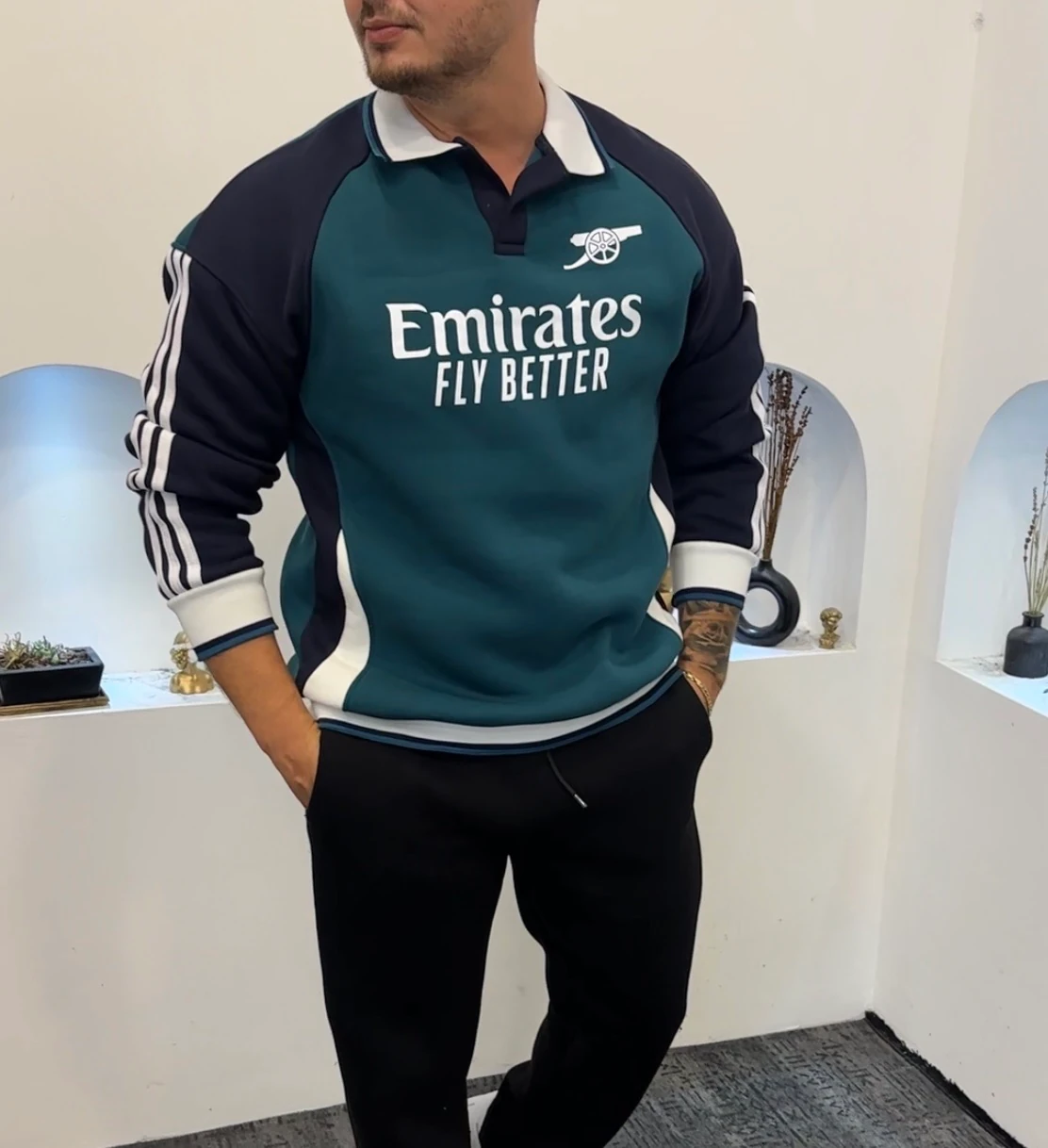 Arsenal Sweat Pamuk 3 iplik şardonlu oversize 