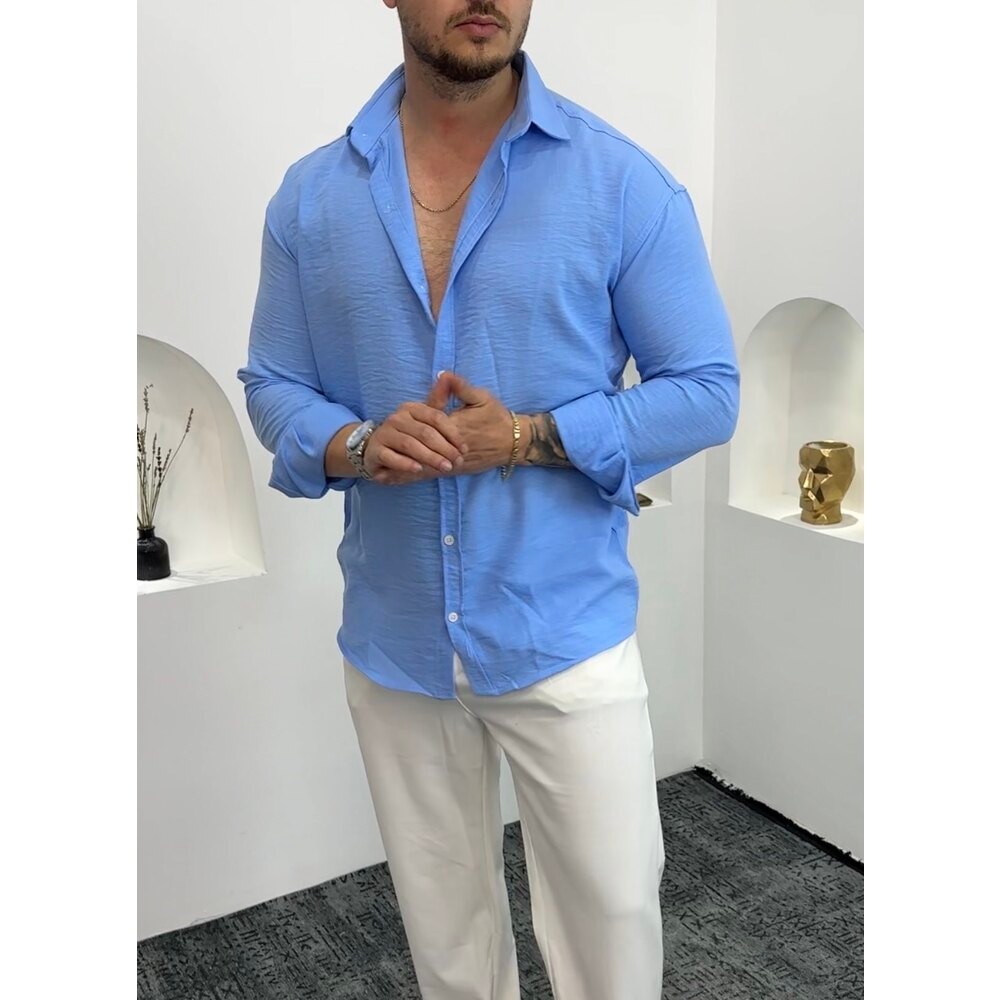 Bambu keten Yarım Oversize