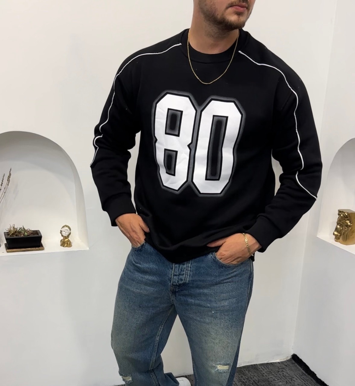 New Colletion 80 Pamuk Sweatshirt Oversize 