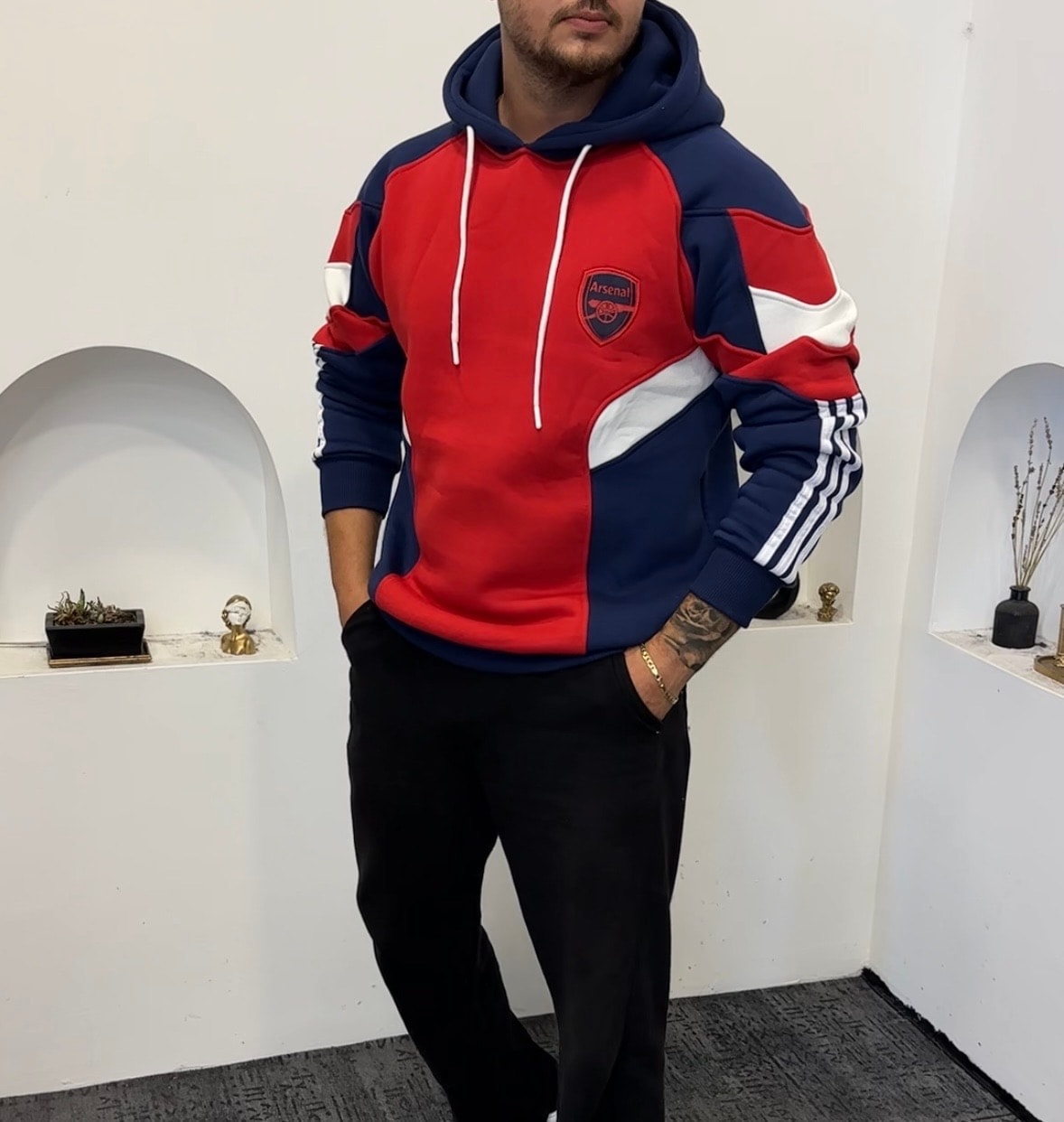 Arsenal Sweat Oversize 3 İplik Şardonlu Pamuk