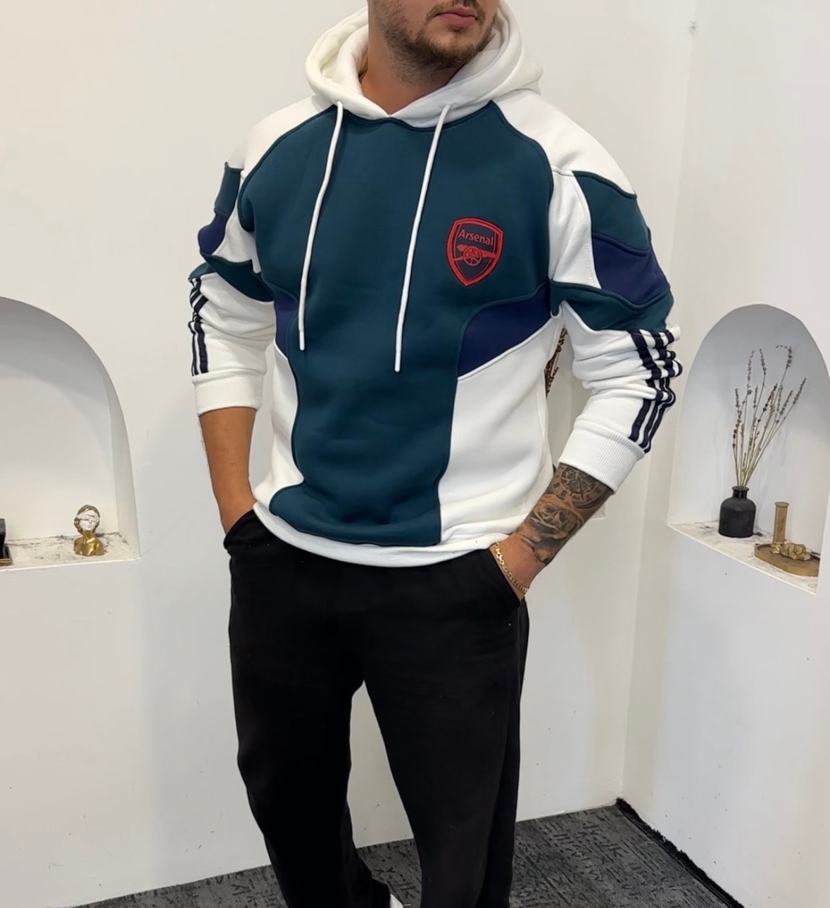 Arsenal Sweat Oversize 3 İplik Şardonlu Pamuk