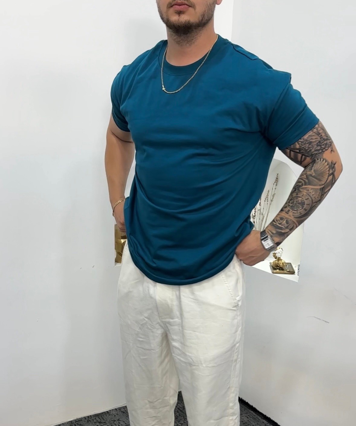 indigo Kol Omuz Dar kesim Oversize 