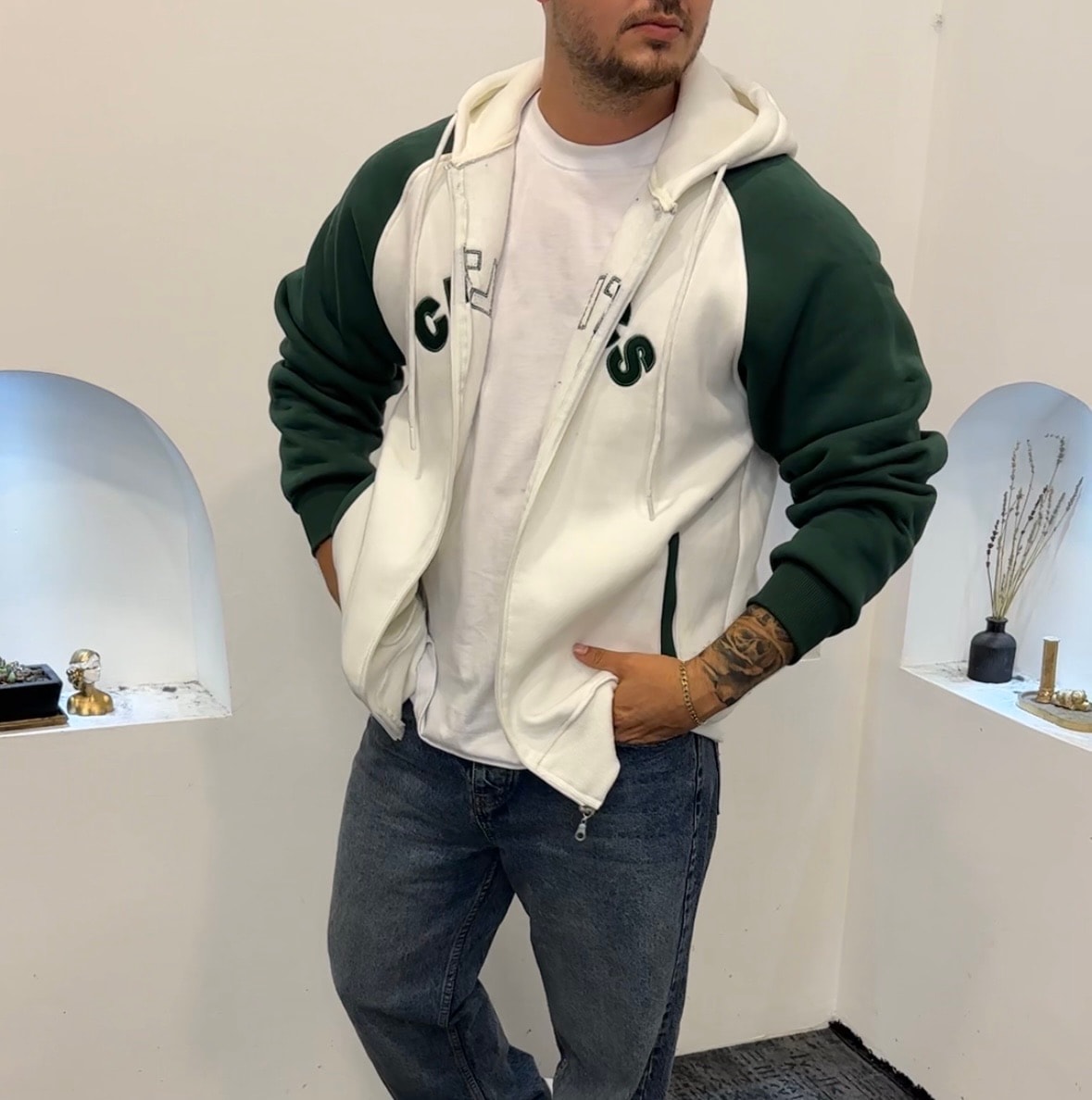 Celtic Pamuk Ceket Oversize kapşonlu 