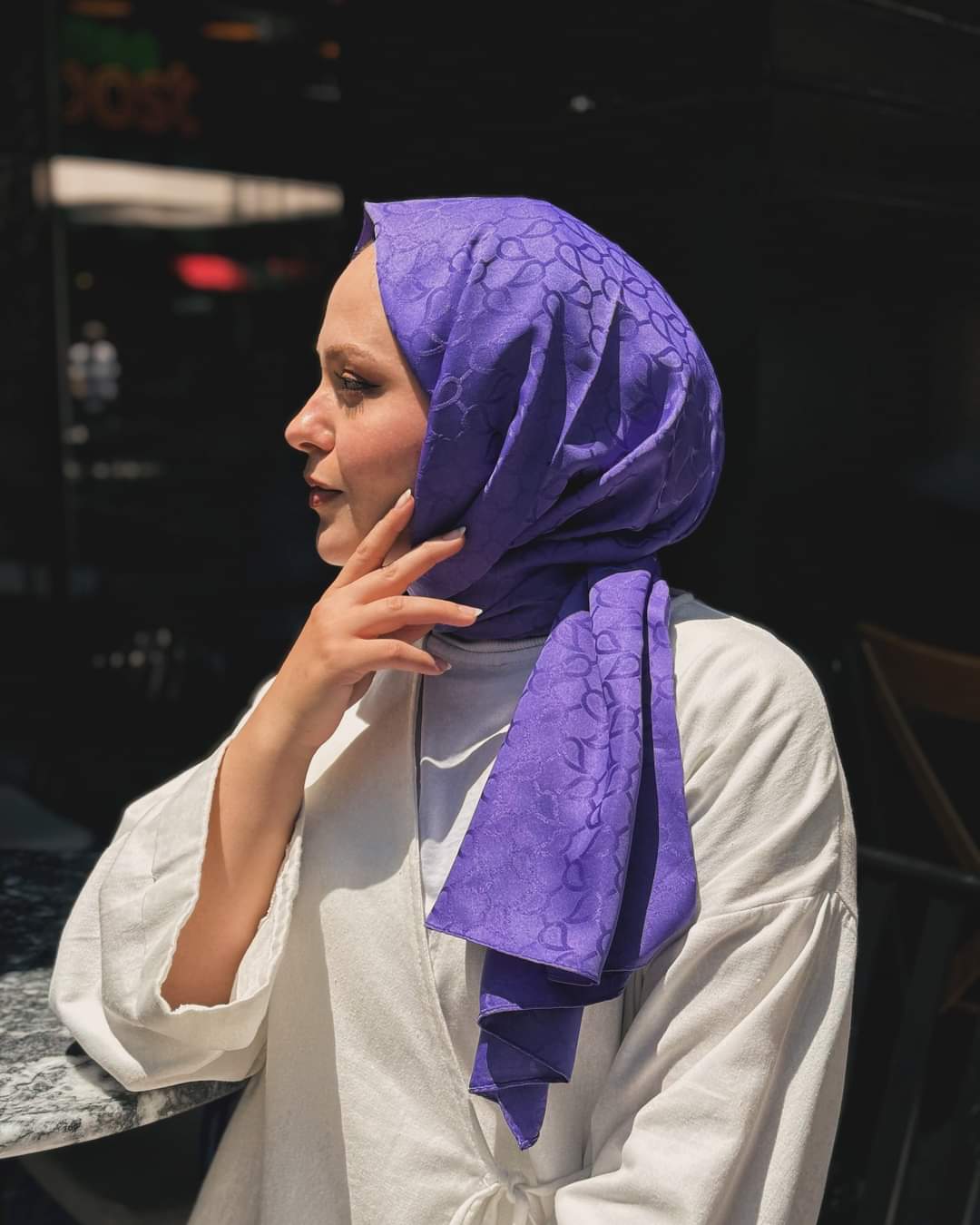 Jakarlı Desenli Şal