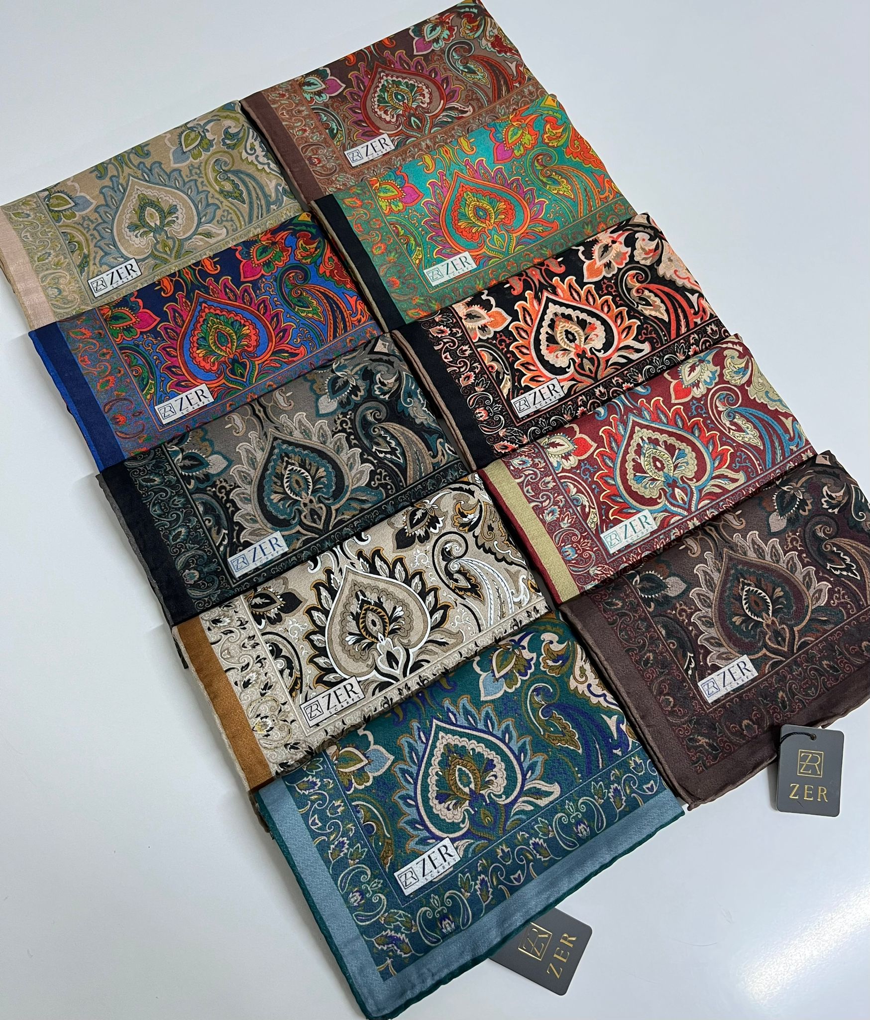 Zer Desenli Organik Eşarp