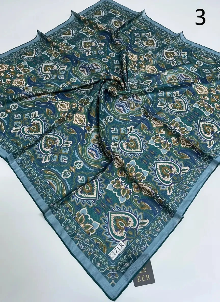 Zer Desenli Organik Eşarp