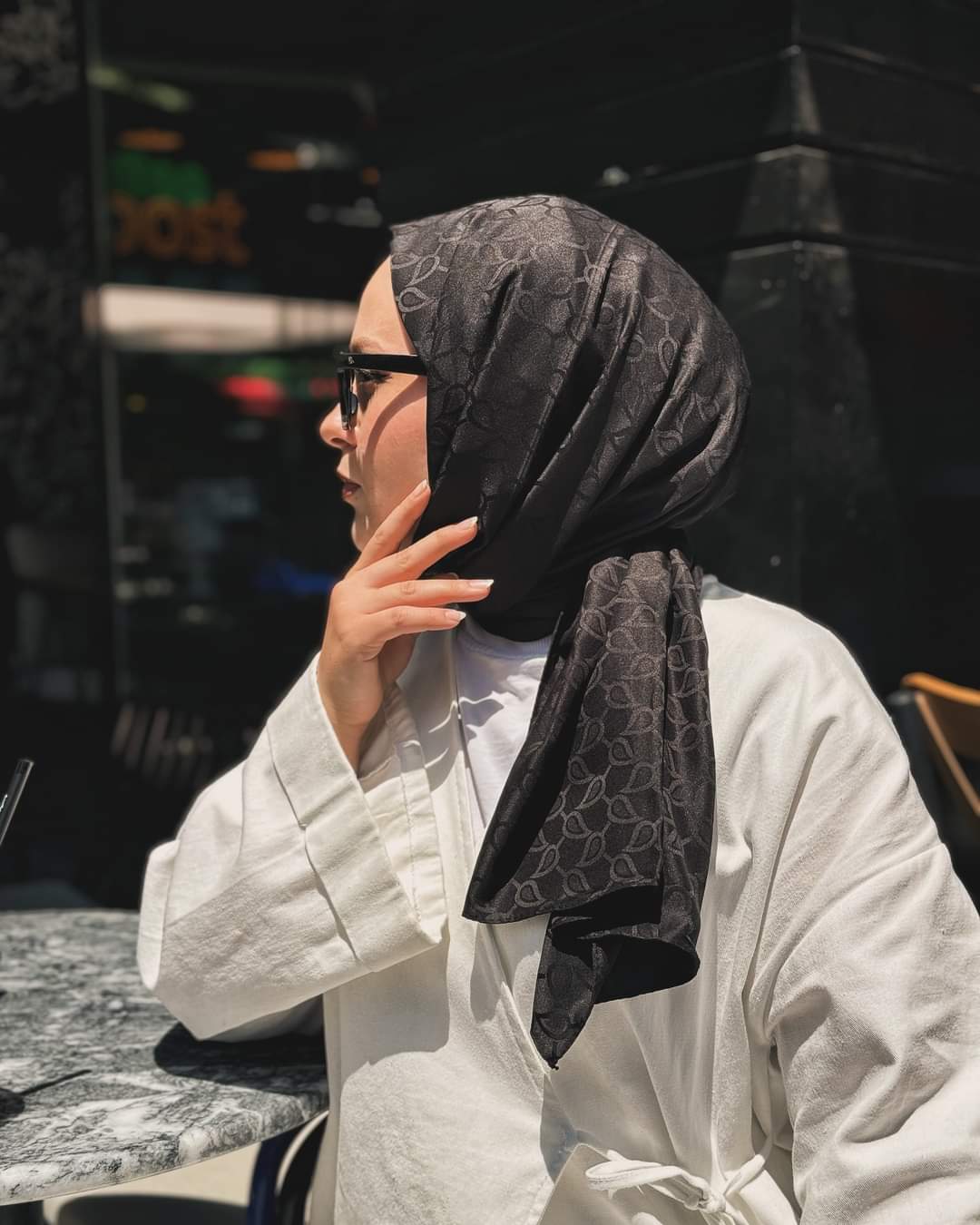 Jakarlı Desenli Şal