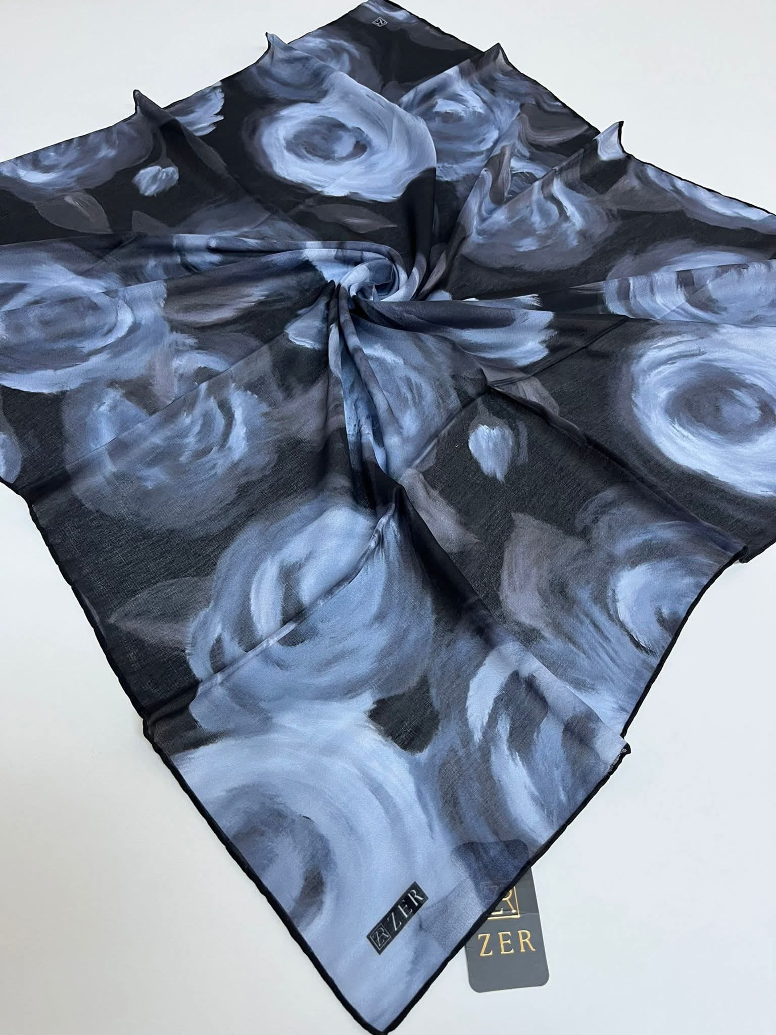 Zer Desenli Organik Eşarp