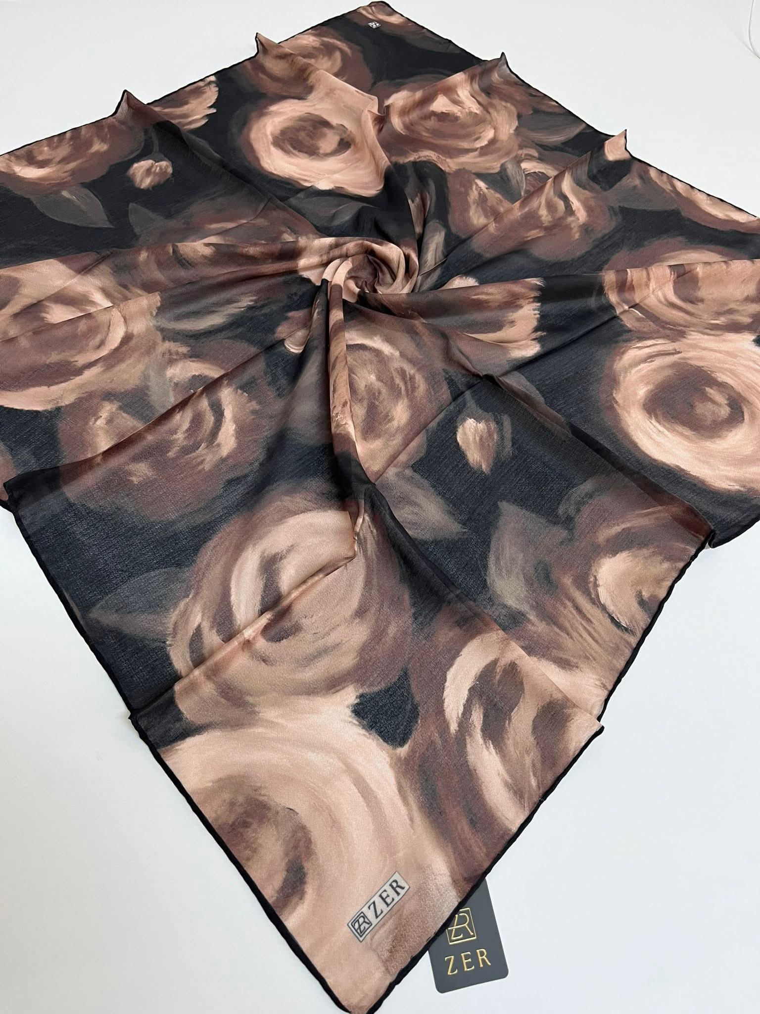 Zer Desenli Organik Eşarp