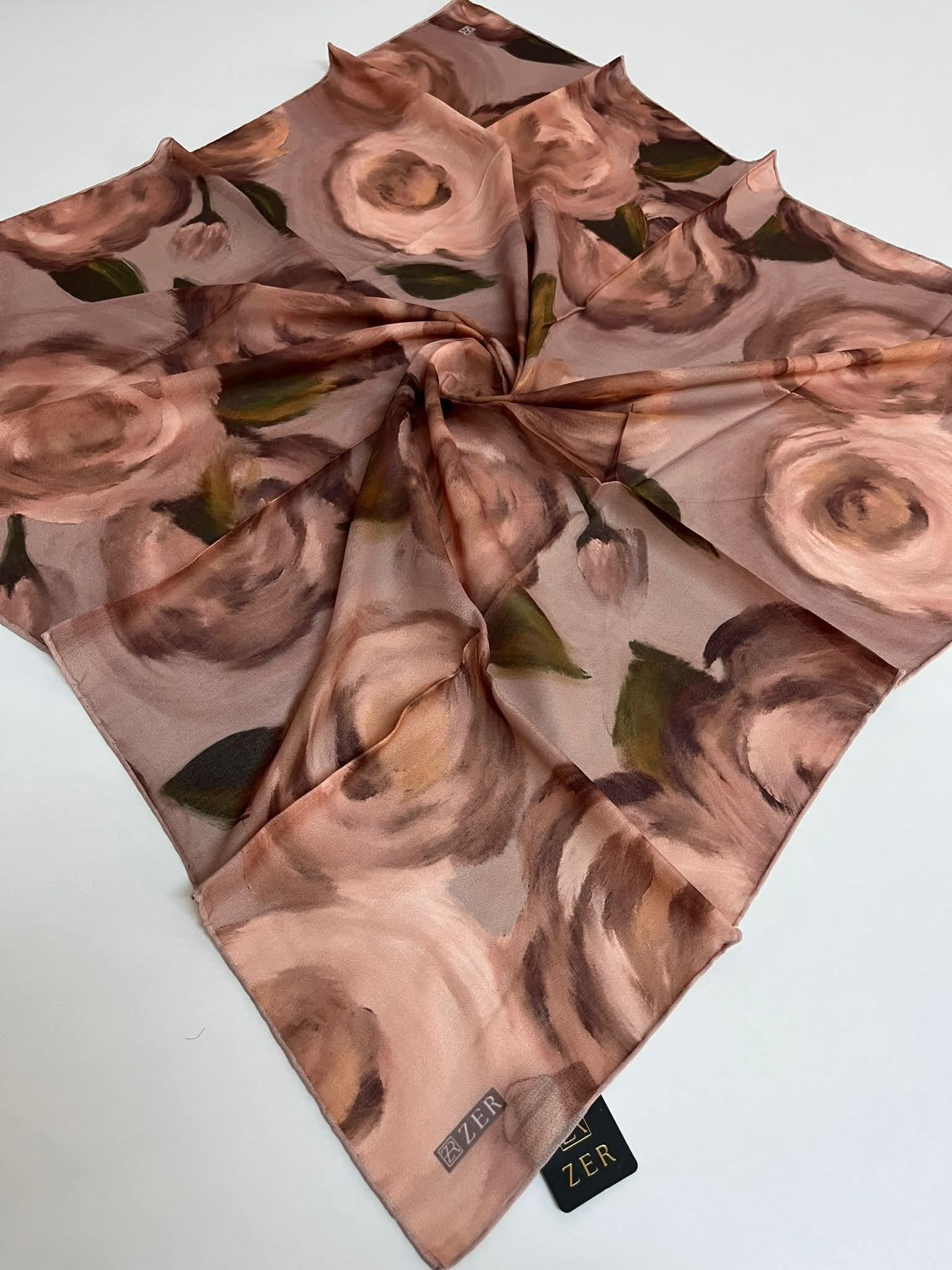 Zer Desenli Organik Eşarp