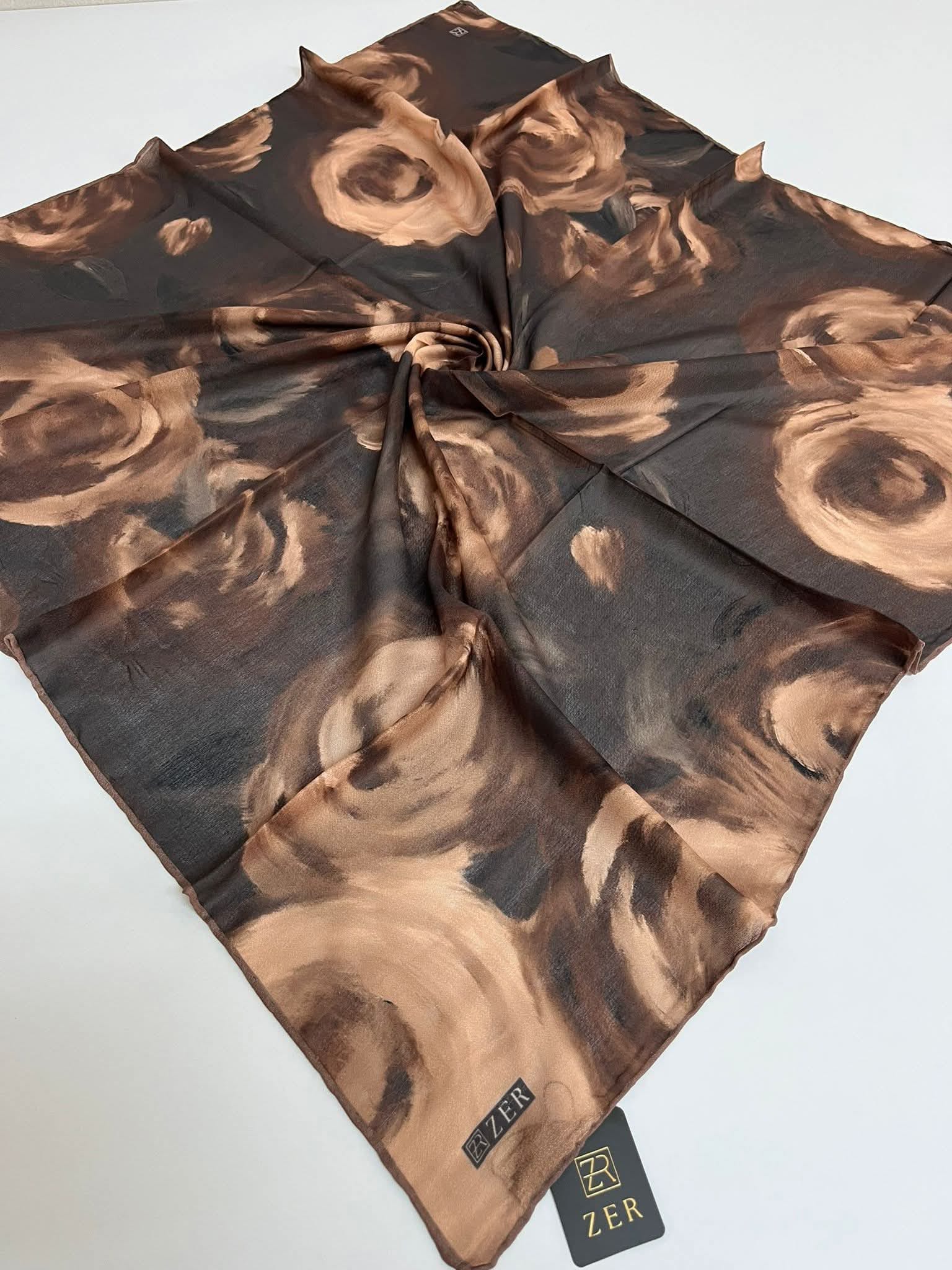 Zer Desenli Organik Eşarp