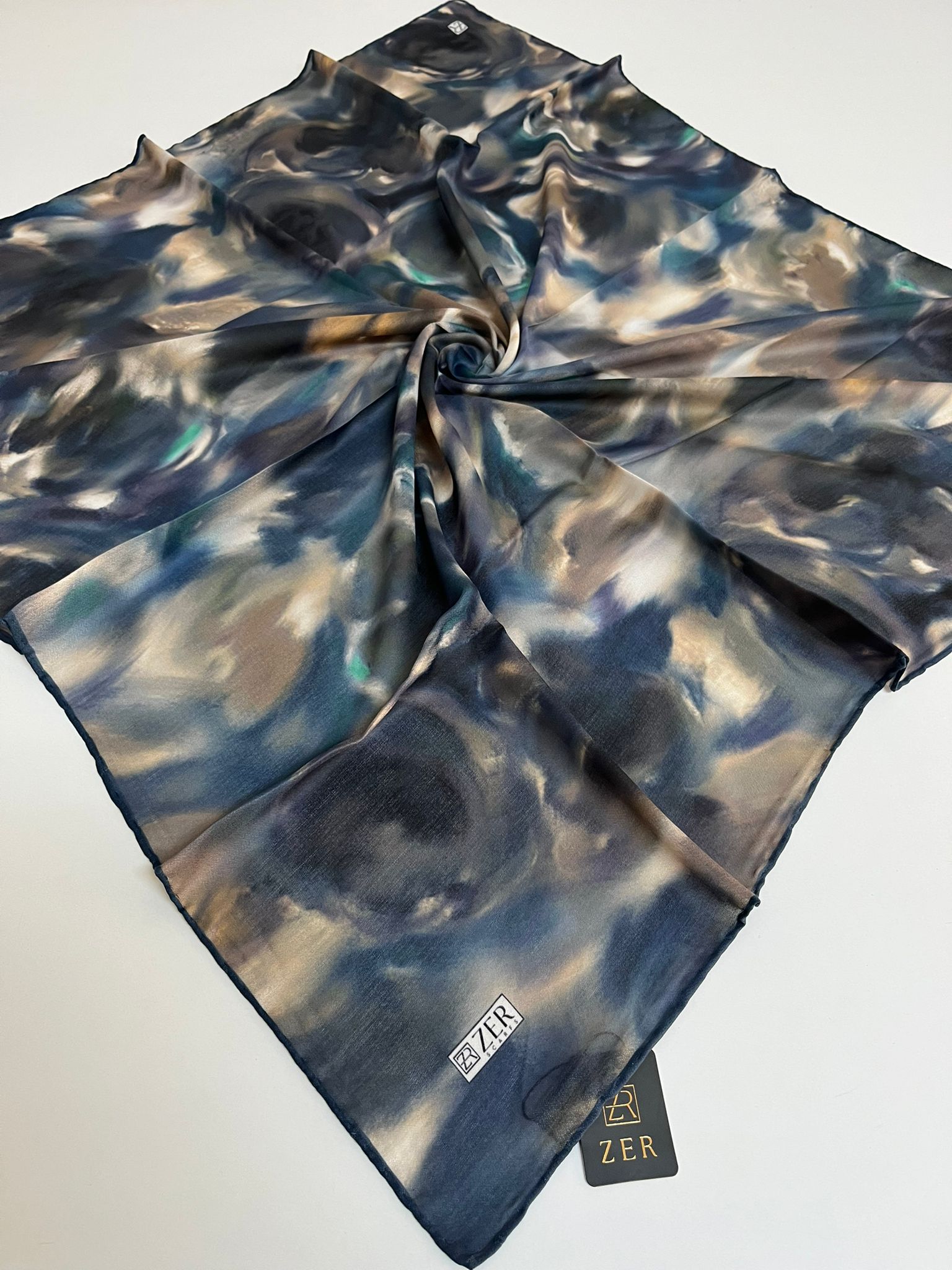 Zer Desenli Organik Eşarp - 2