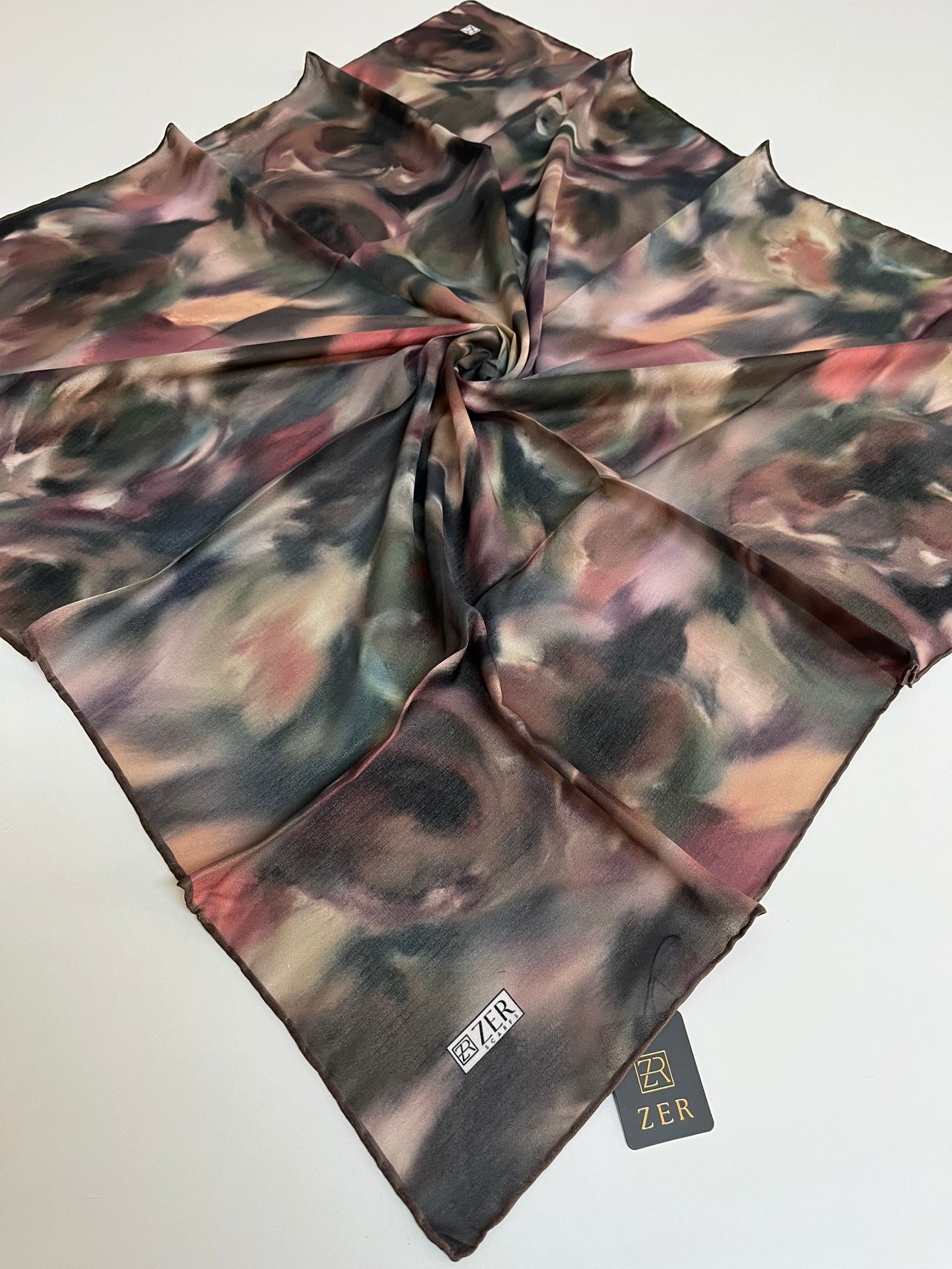 Zer Desenli Organik Eşarp - 2