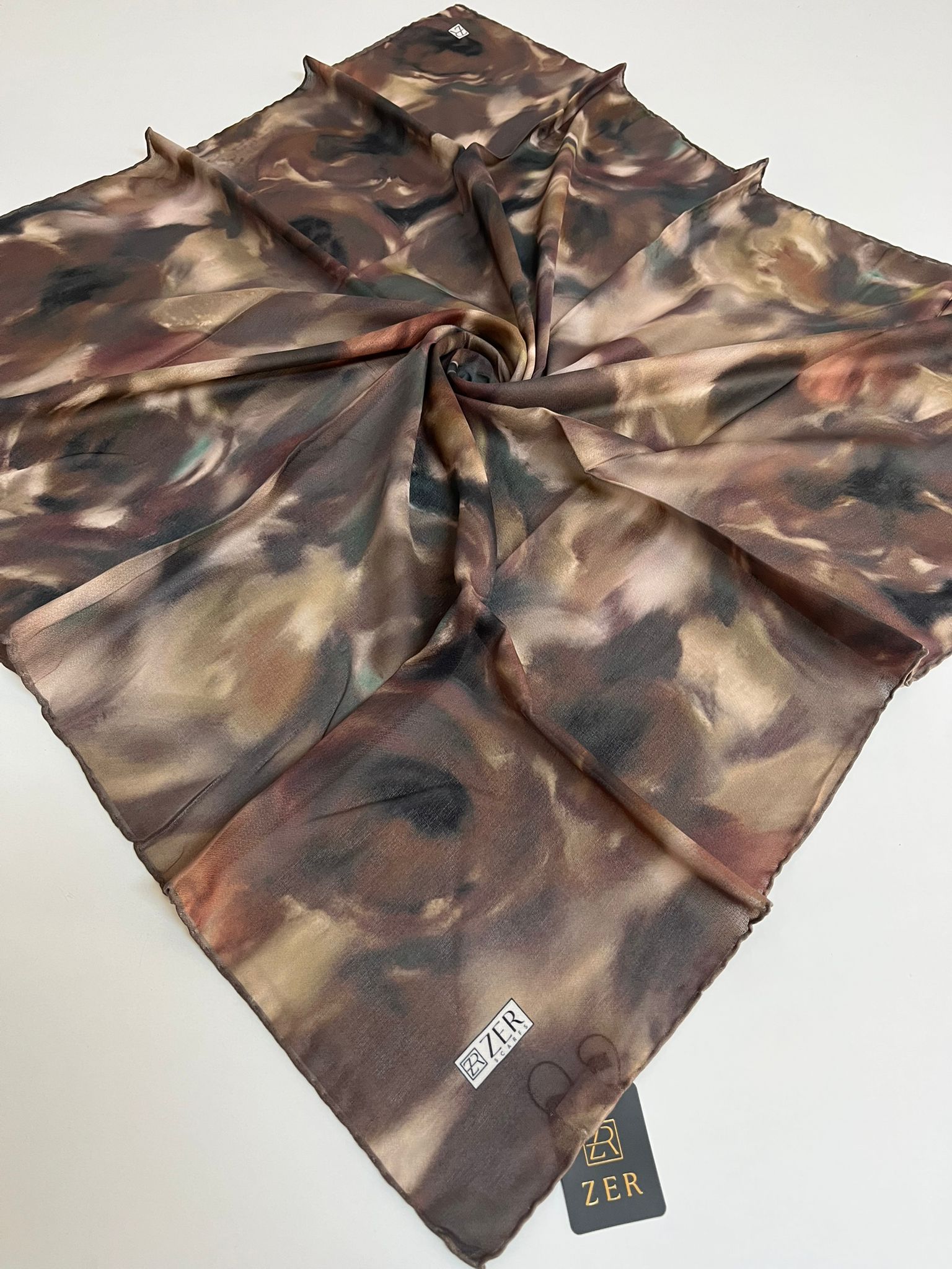 Zer Desenli Organik Eşarp - 2