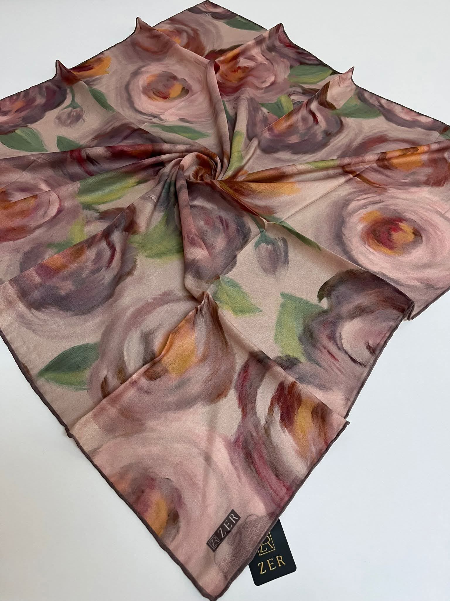 Zer Desenli Organik Eşarp