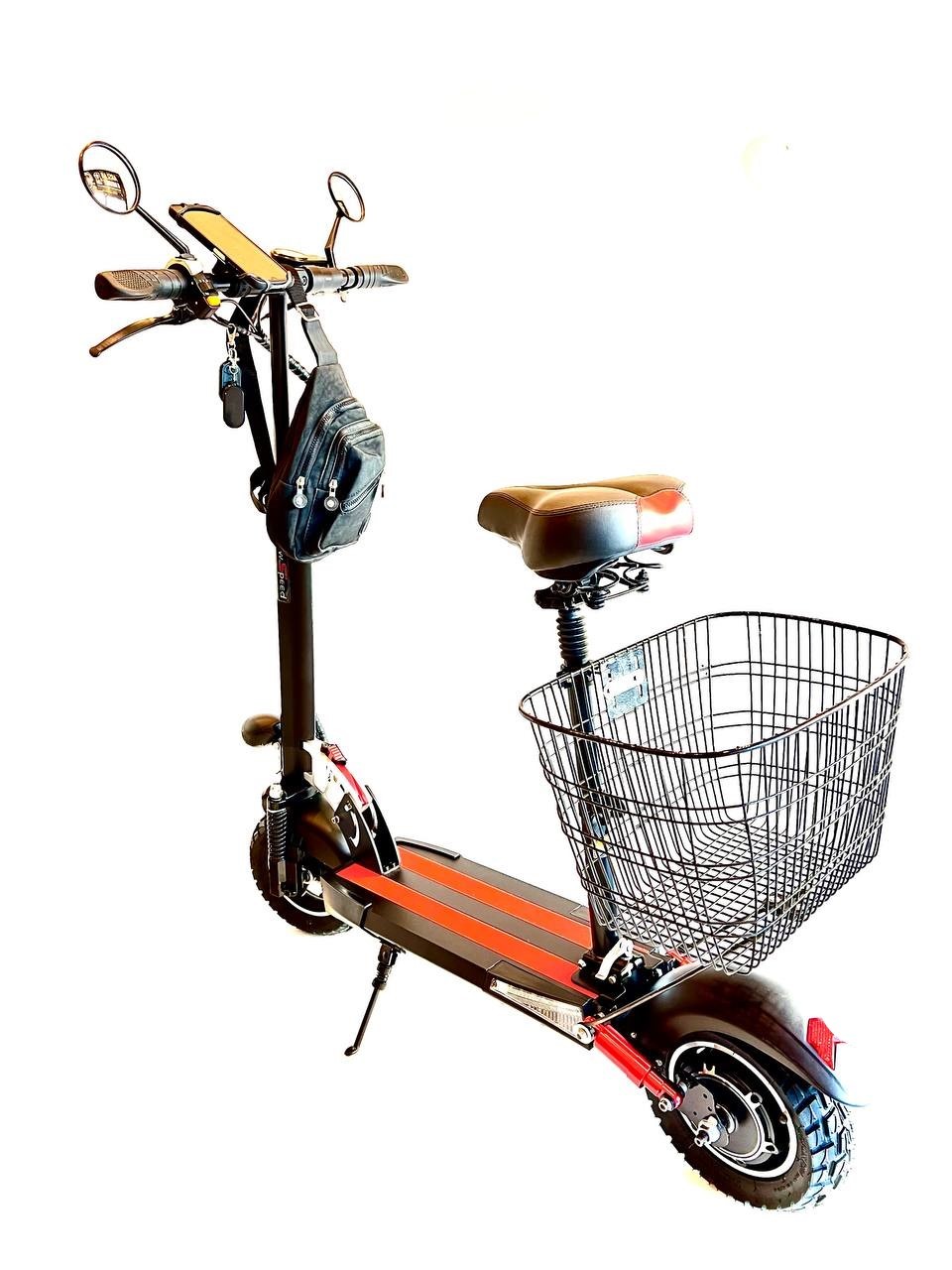 NEW SPEED Sepetli, Çantalı Ve Koltuklu Elektrikli Scooter 9800 Nsn 800w