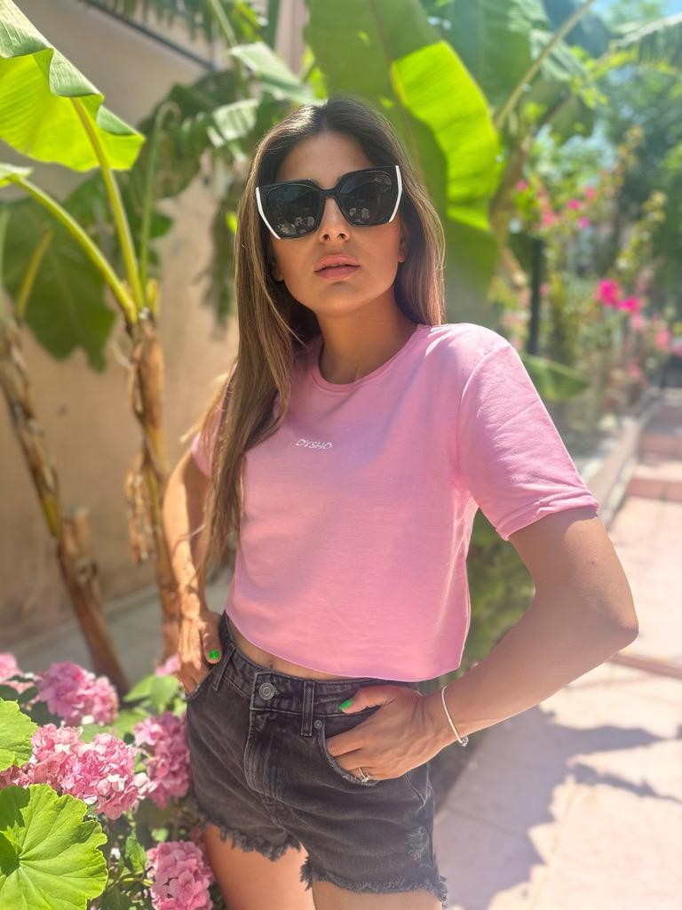 Nakış Detaylı Crop Tshirt