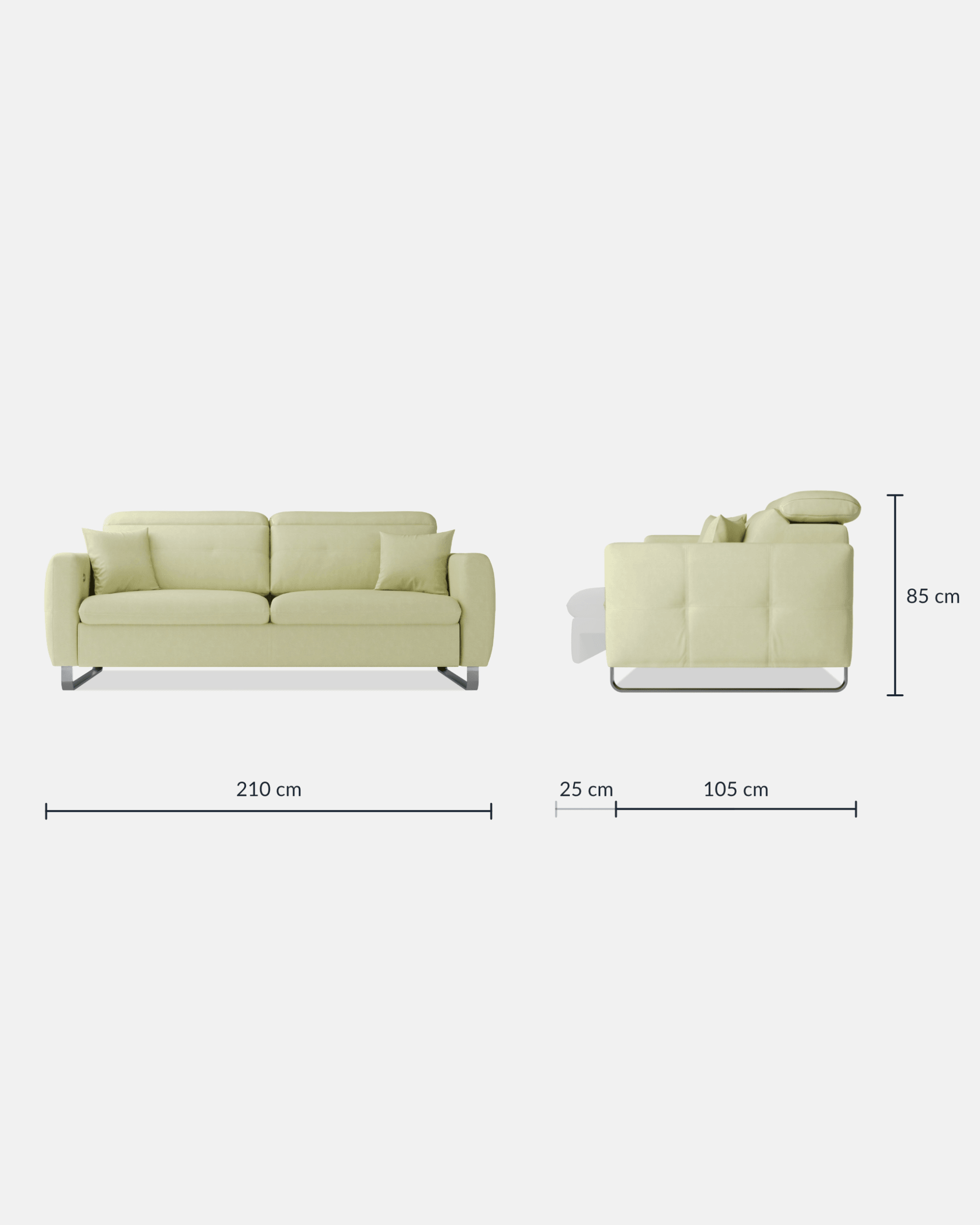 Giza 3 Seater Recliner Sofa