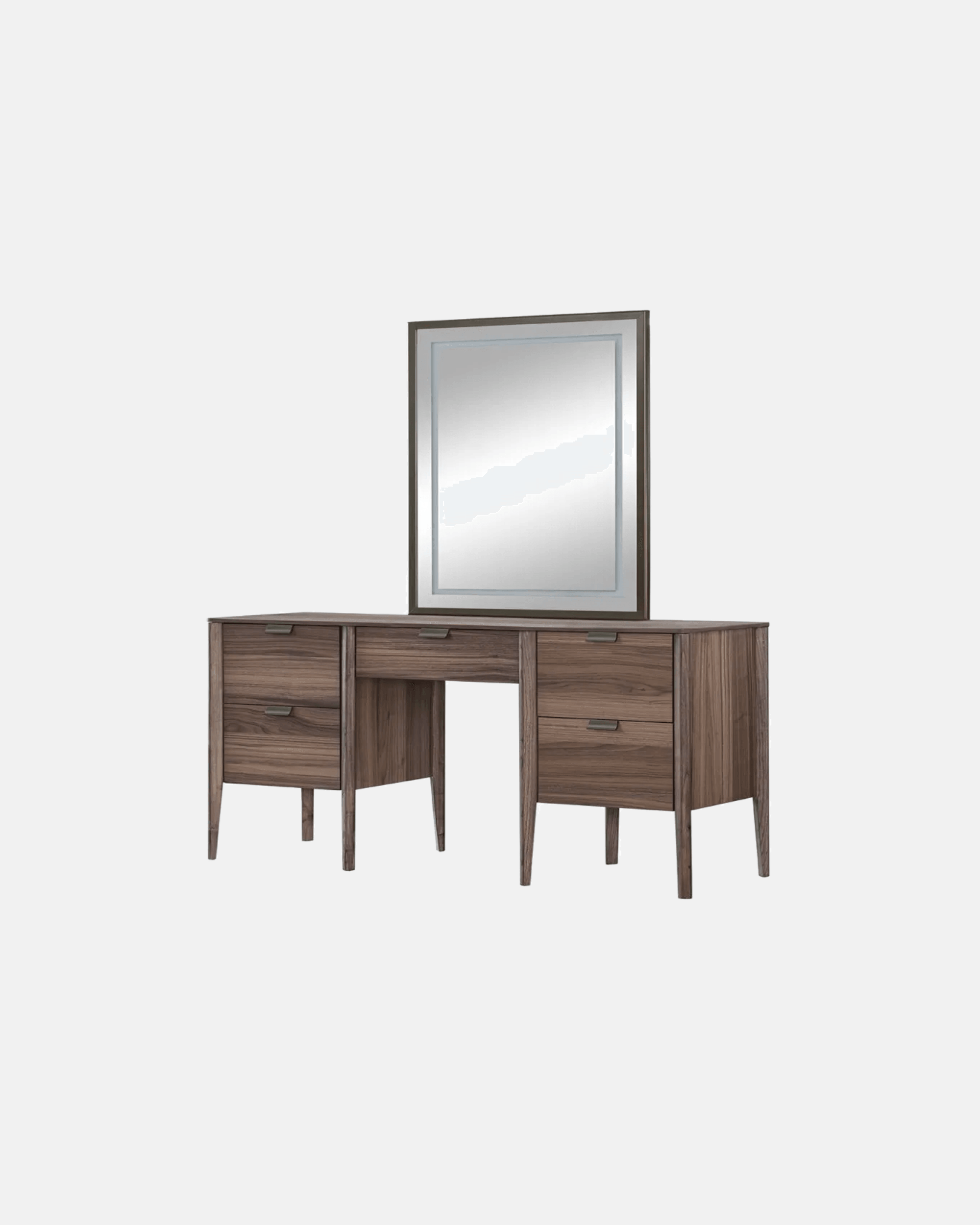 ANTIC DRESSER WITH MIRROR