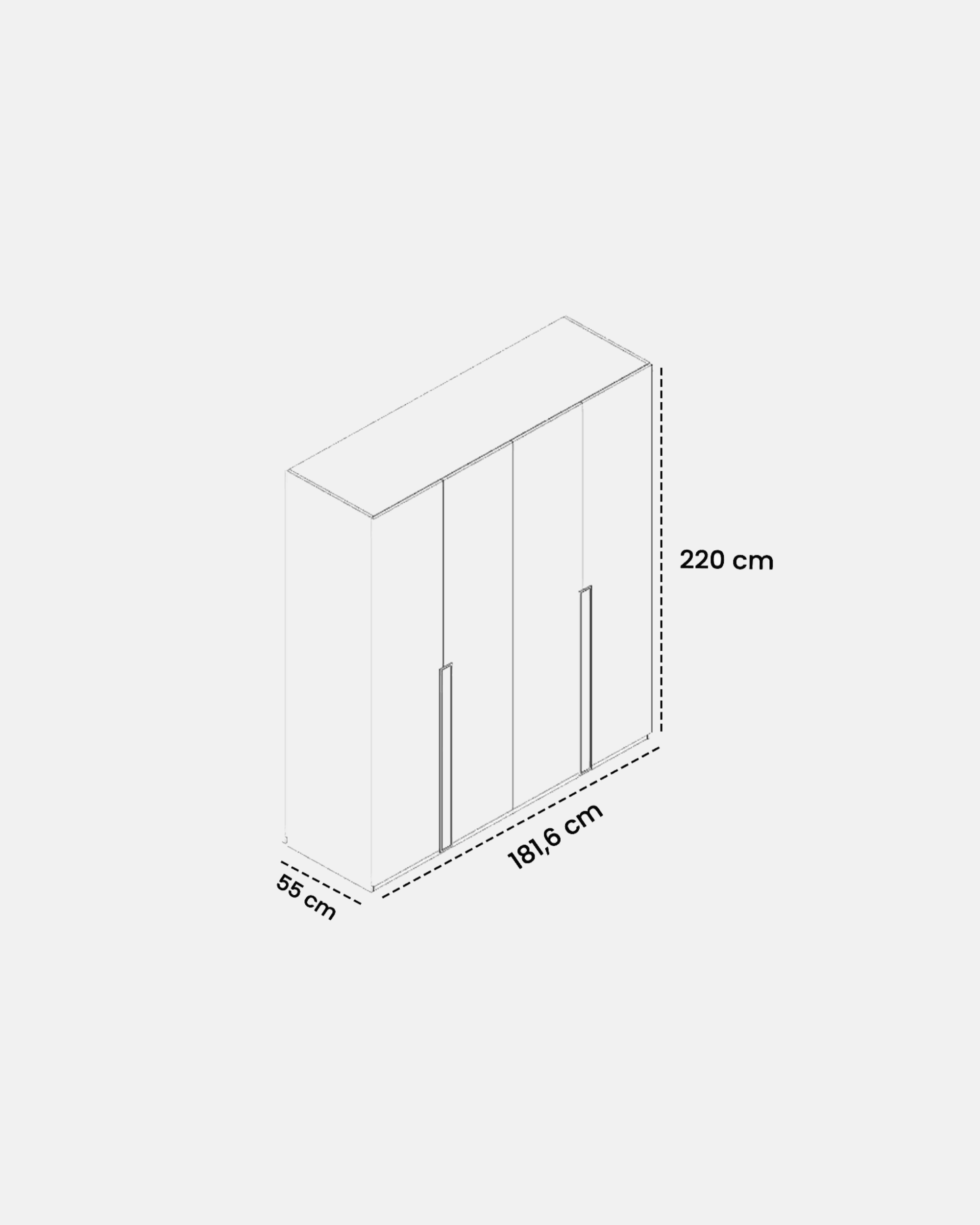 AURORA ACCORDION WARDROBE 180 CM