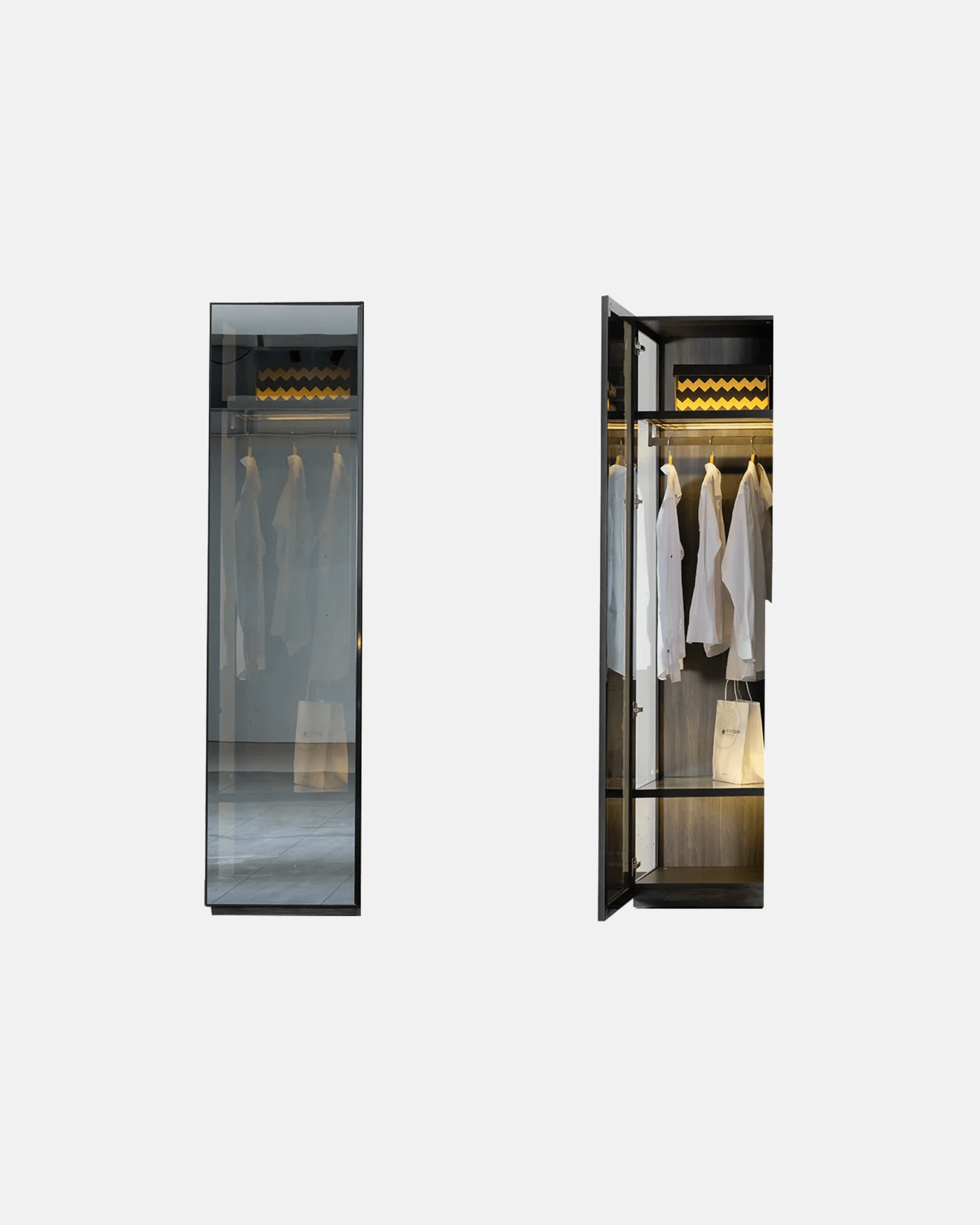 AURORA WARDROBE LEFT MODUL GLASS 55 CM