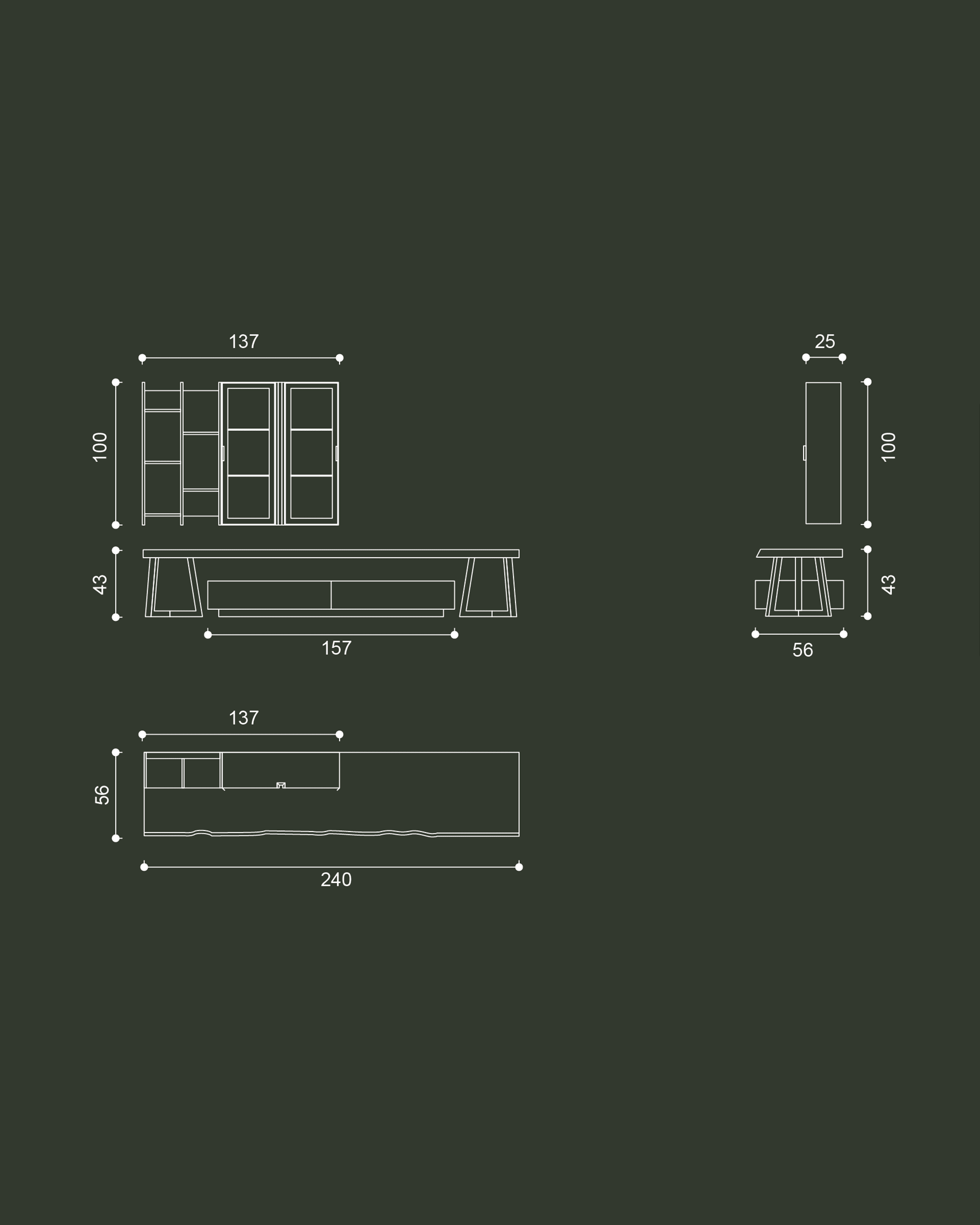 Tria TV Unit Top Module