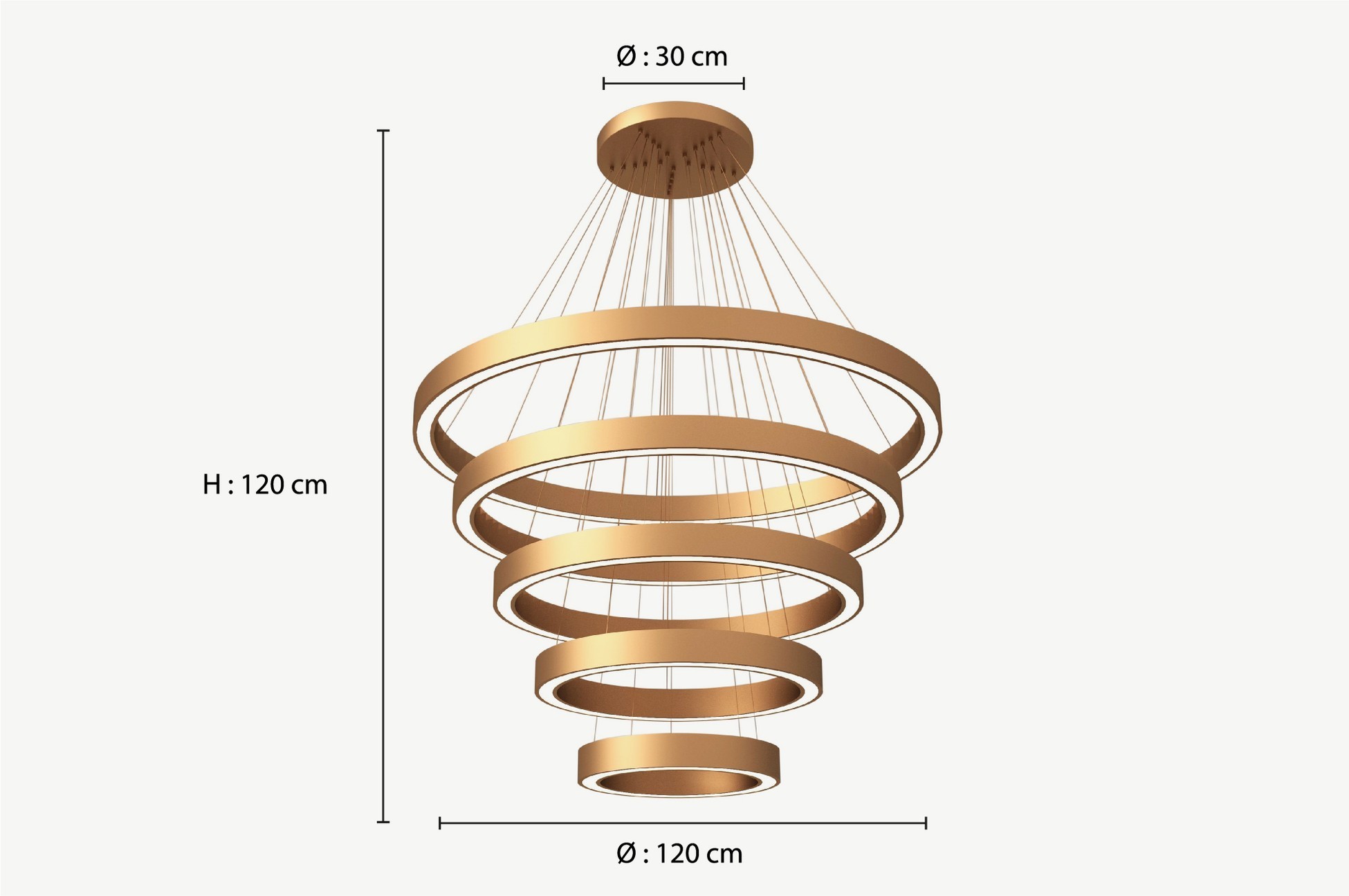 AV-1573-BSA-120-100-80-60 Chandelier