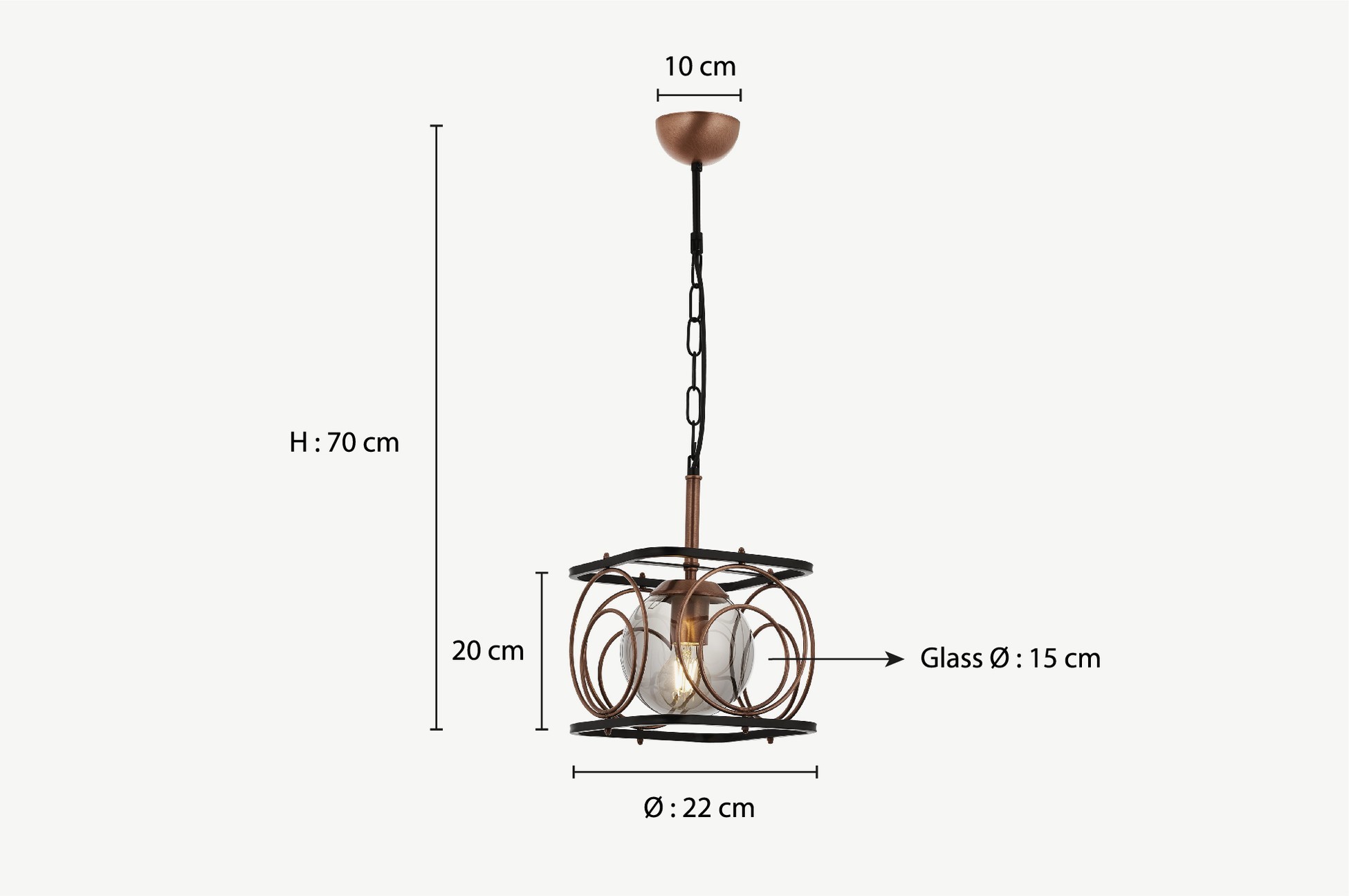 AV-1805-1CPR Chandelier