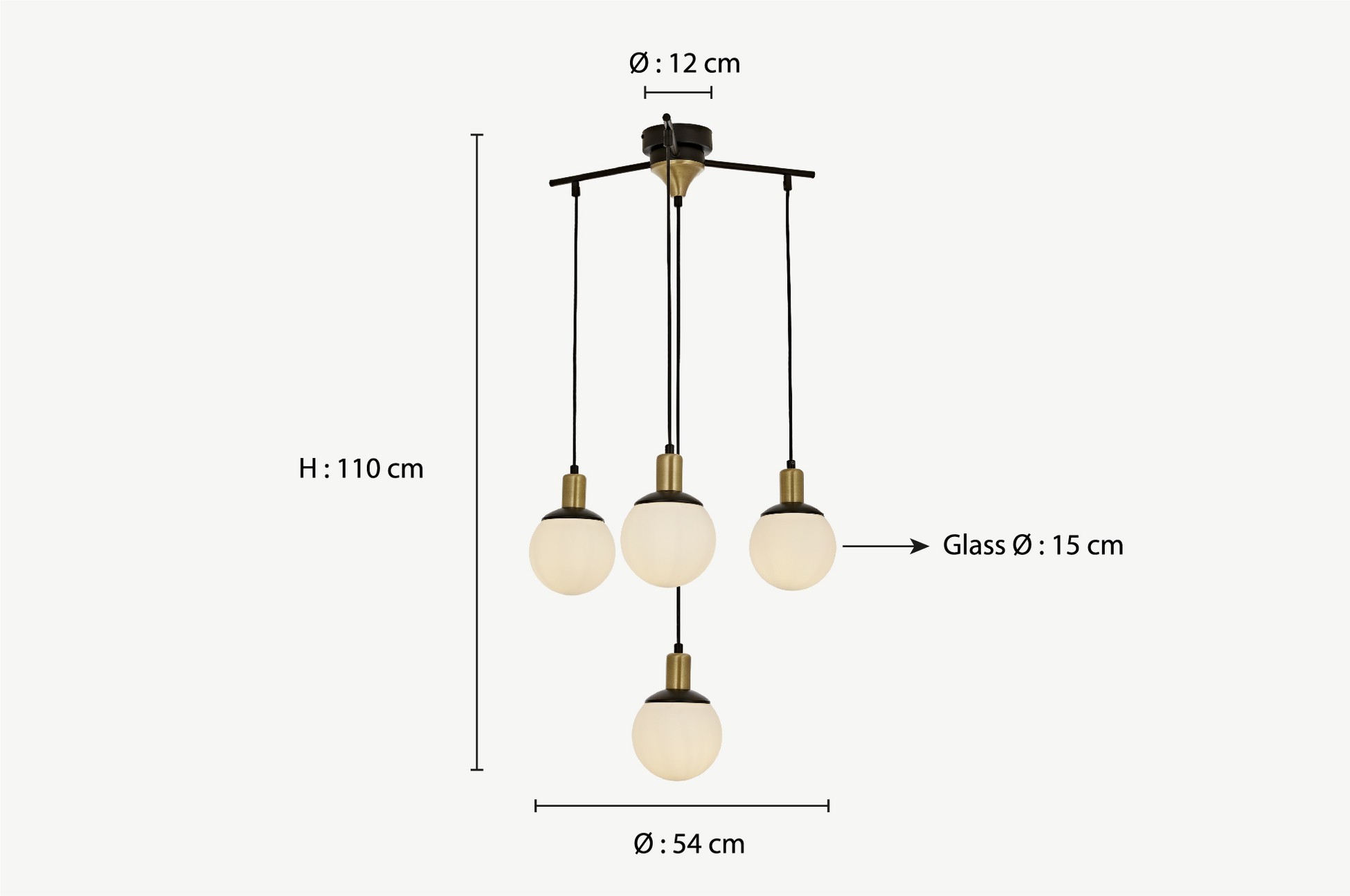 AV-1838-4BSY Chandelier