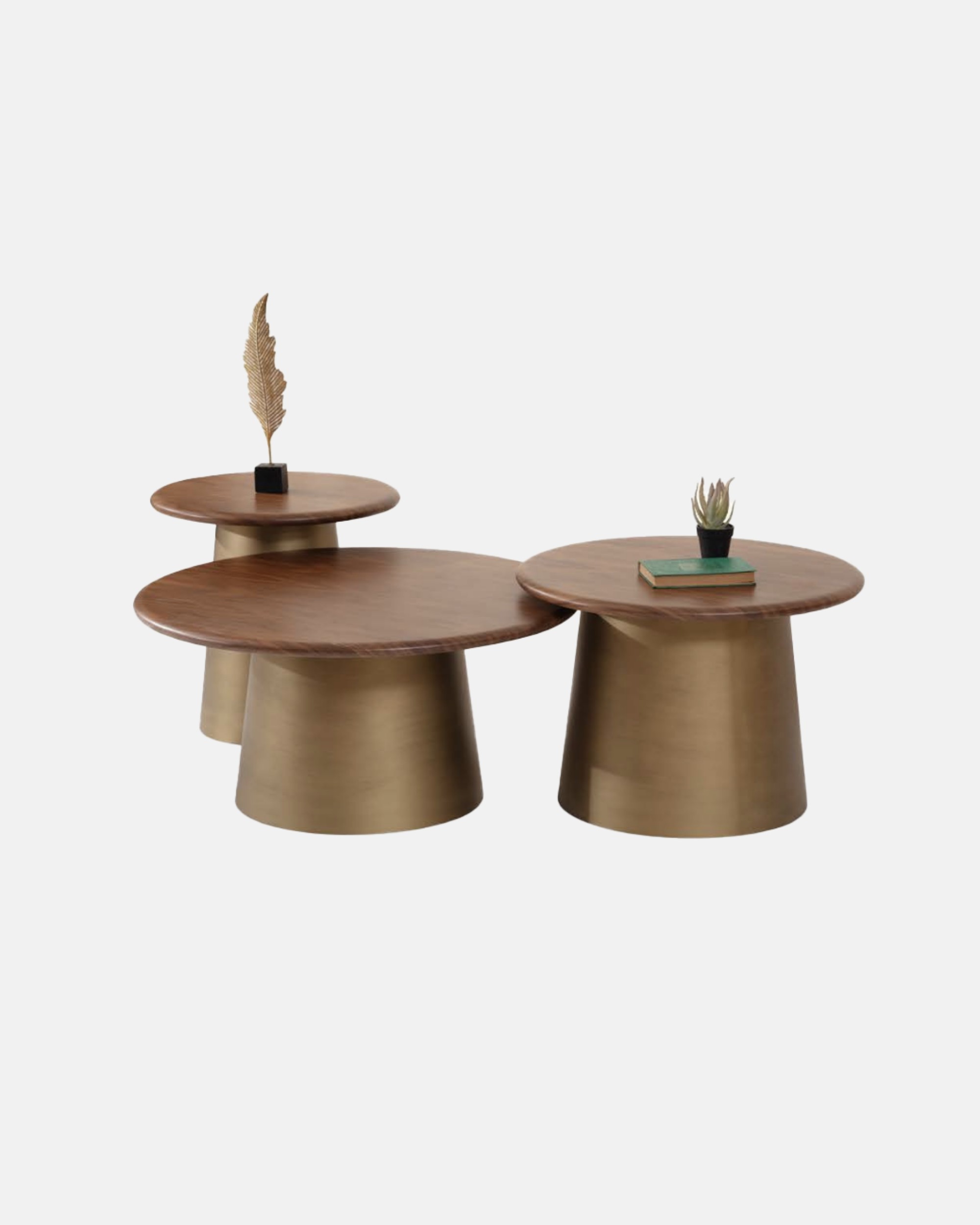 Onyx Brass Coffee Table (3Pcs)