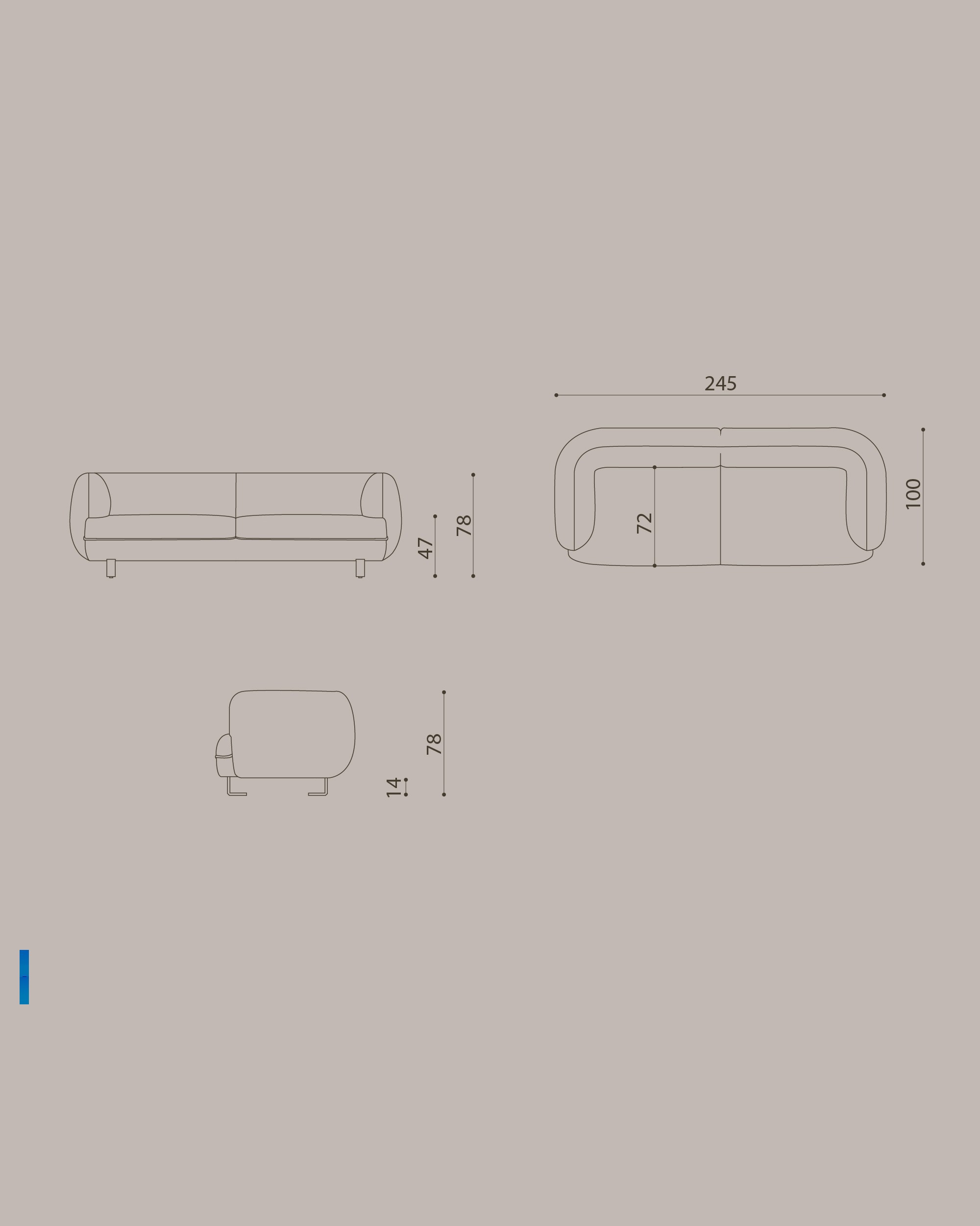 Toronto 3 Seater Sofa