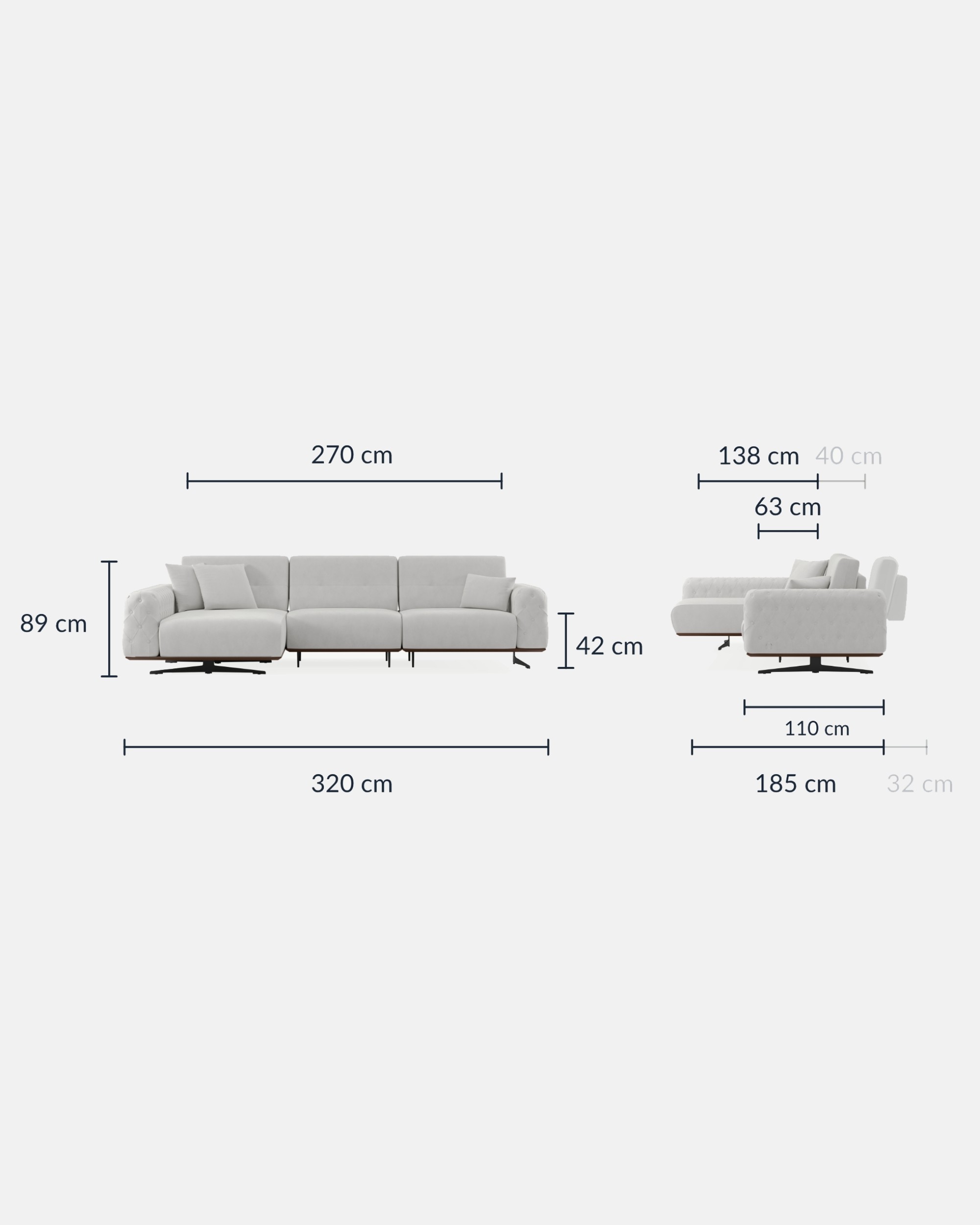 Leonardo Relax Corner Sofa Left