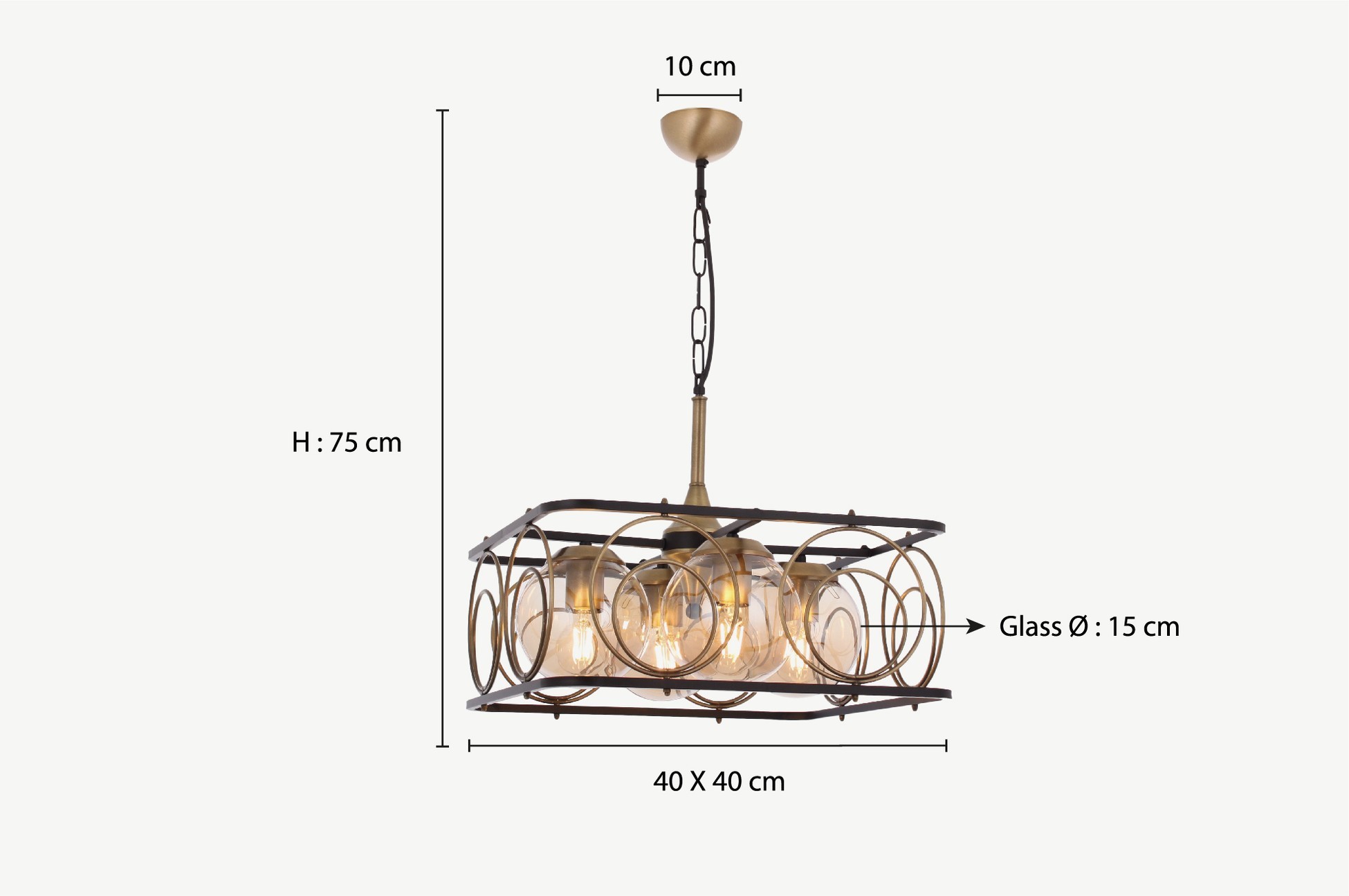 AV-1805-4BSY Chandelier