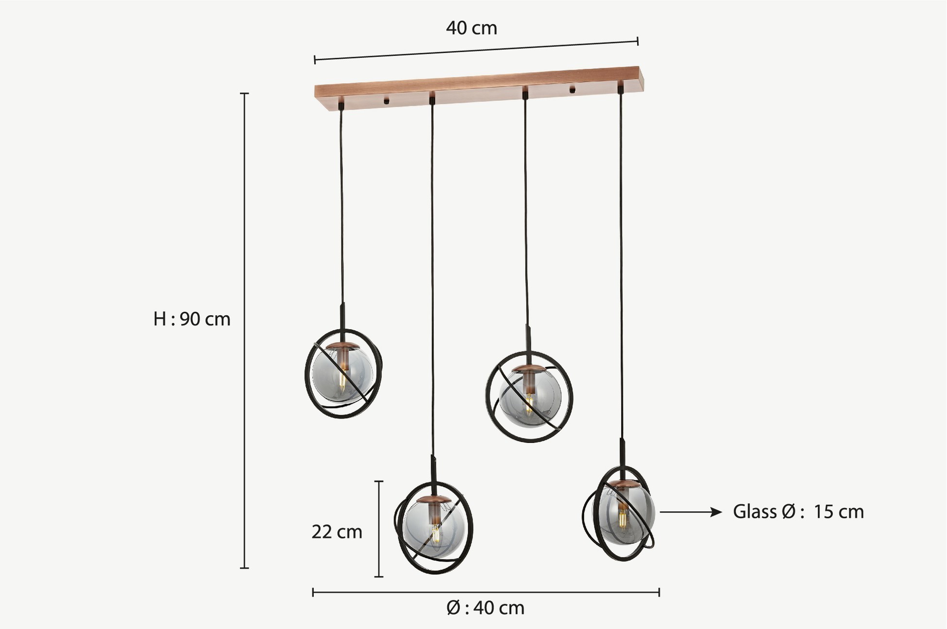 AV-1850-4Y-BSY Chandelier