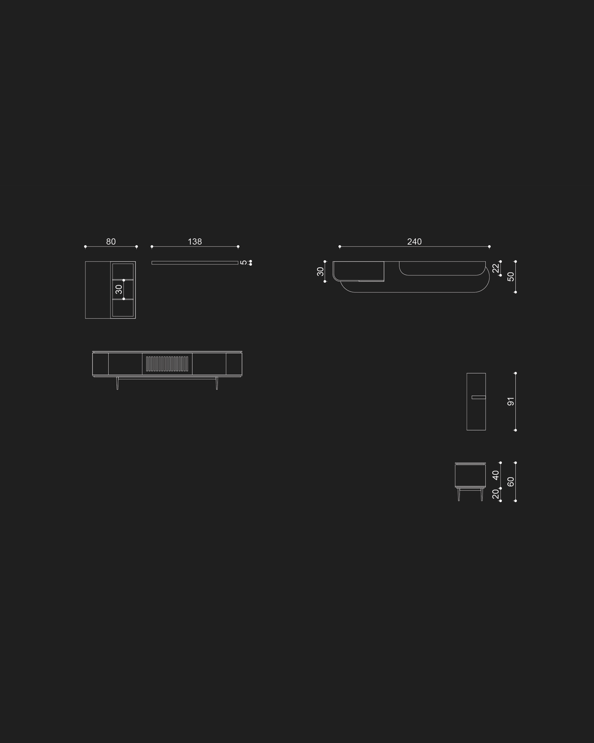 Cannes TV Unit Bottom Module