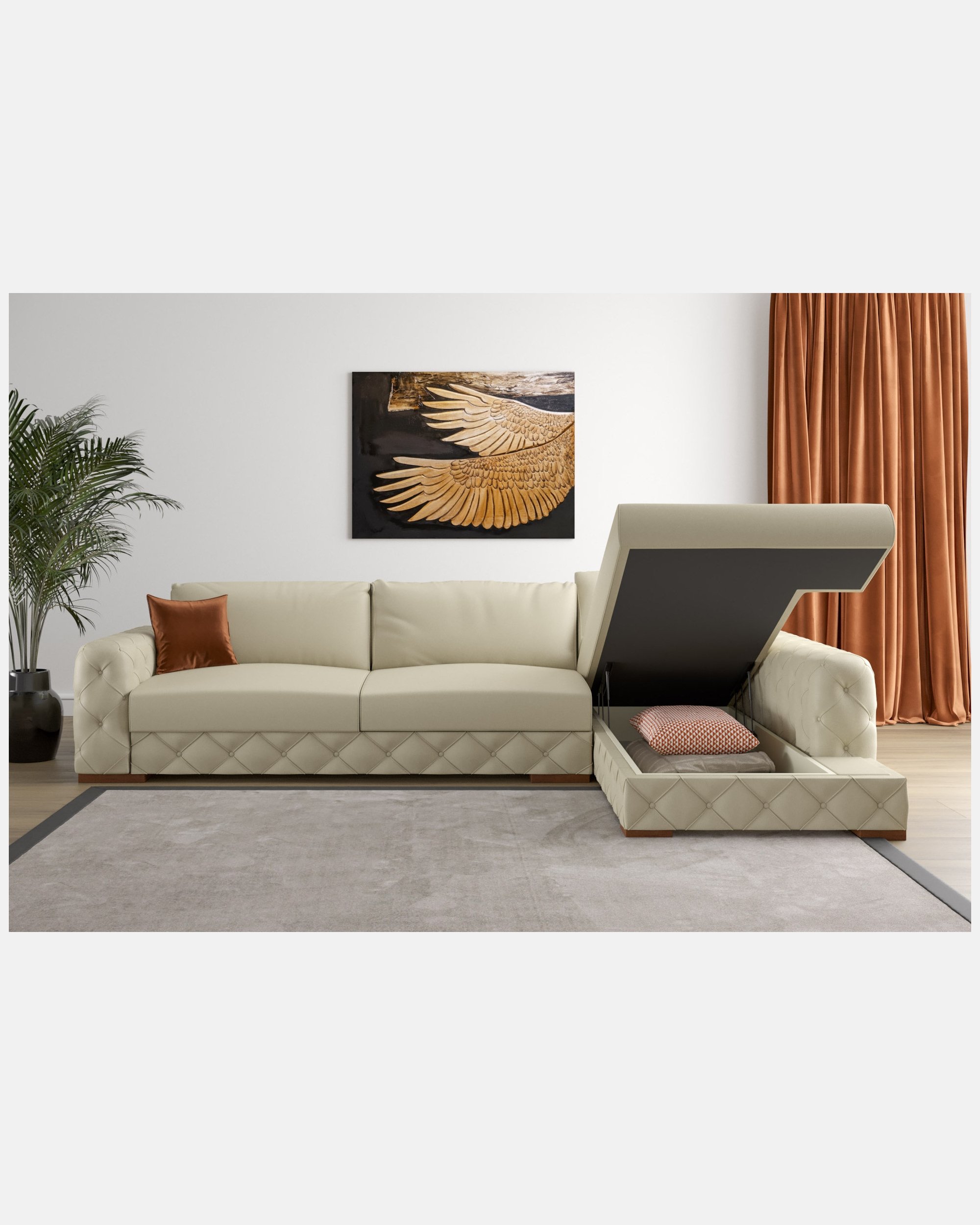 Catherina Right Hand Facing Relax Corner Sofa