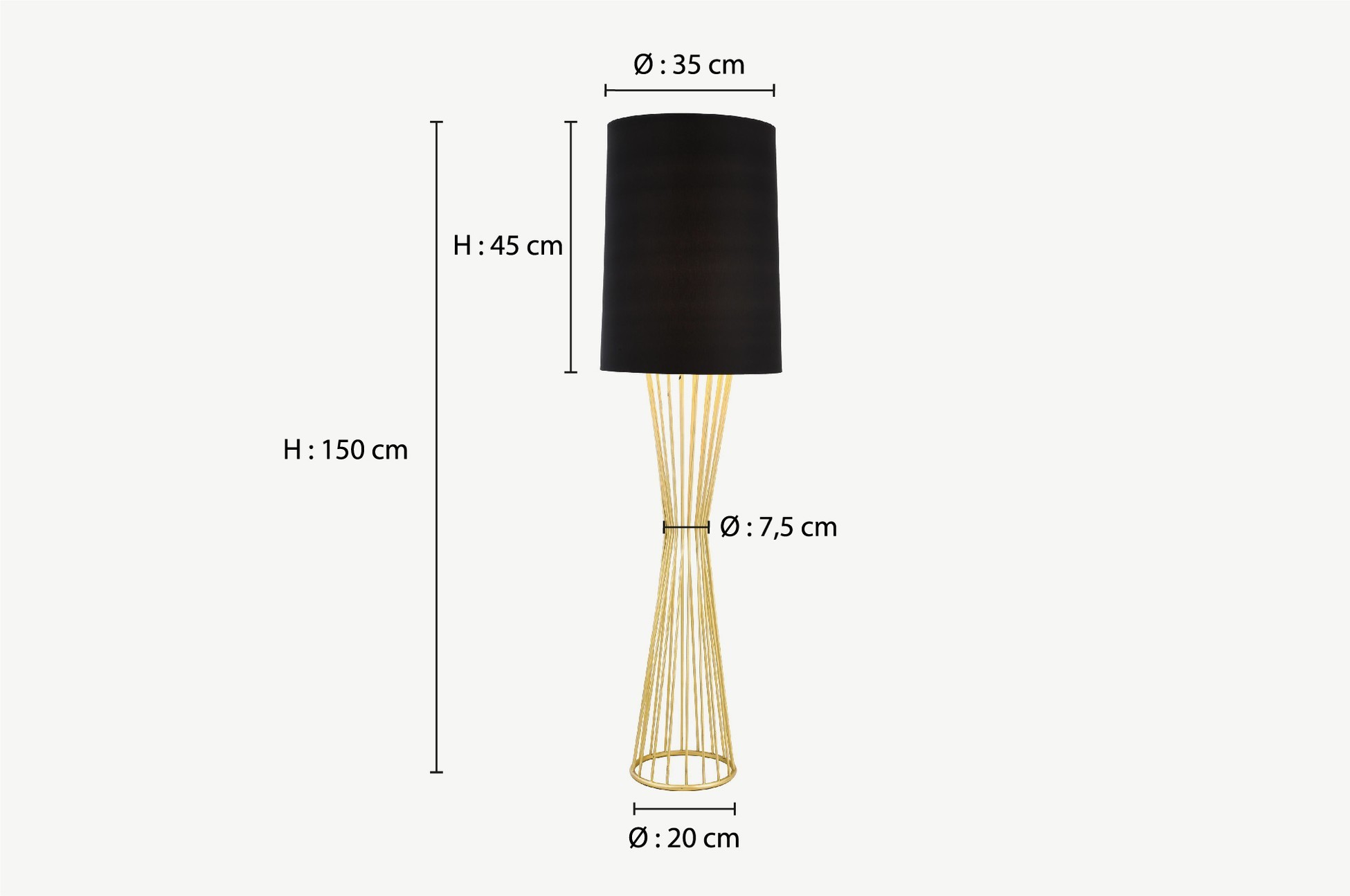 HML-9073-1BSA Floor Lamps