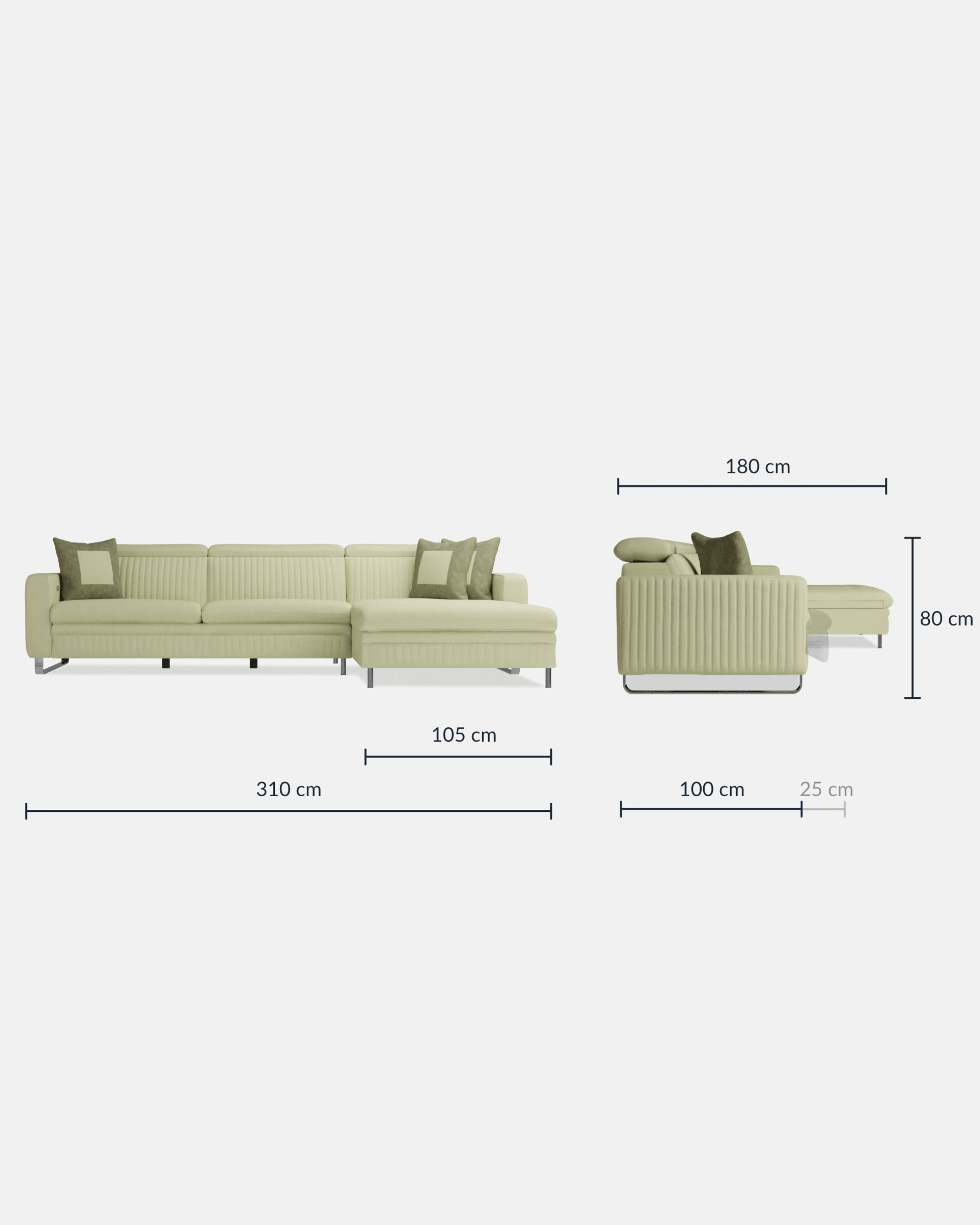 Galaxy Right Hand Facing Relax Corner Recliner Sofa