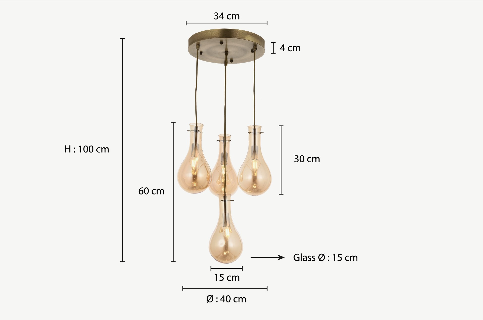 AV-1697-4ET Chandelier Ceiling Light