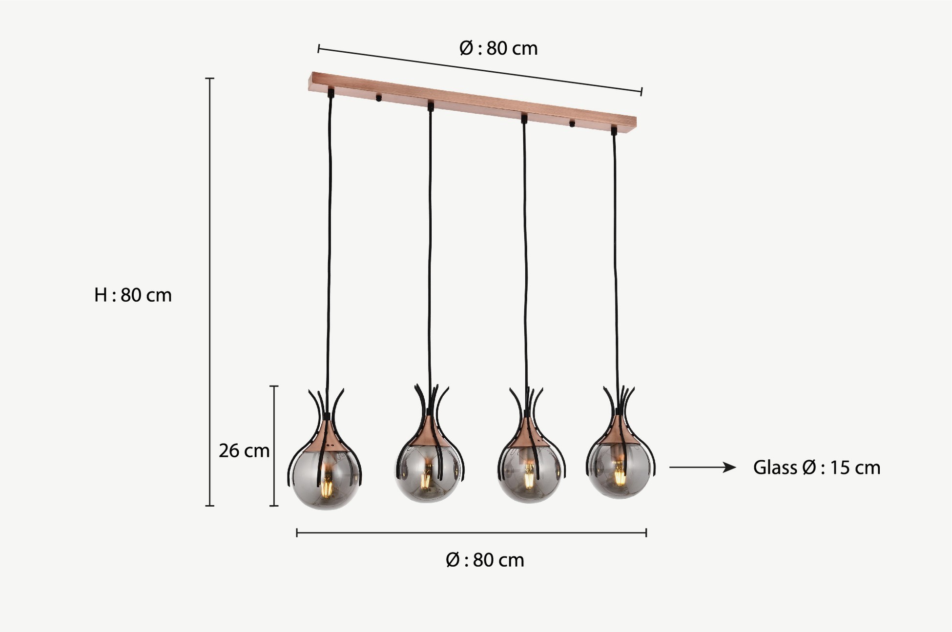 AV-1766-4Y-BSY Chandelier Ceiling Light