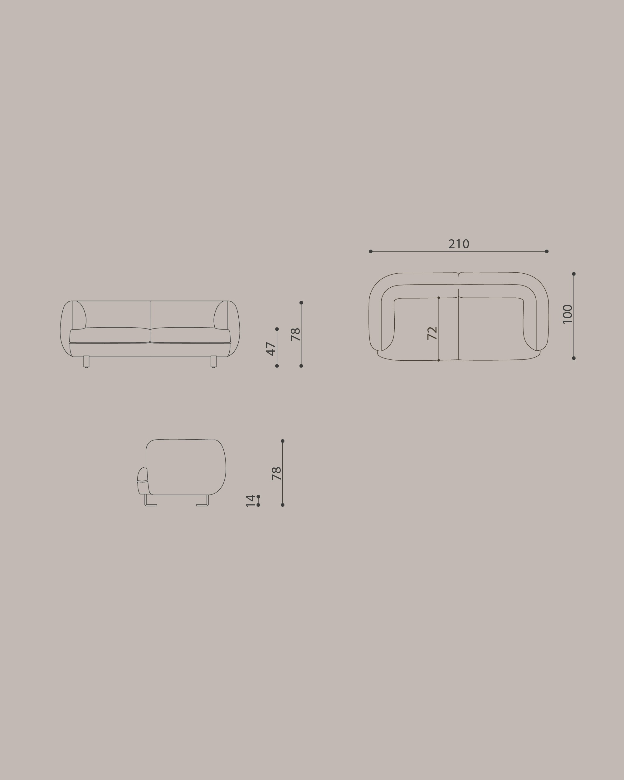 Toronto 2 Seater Sofa