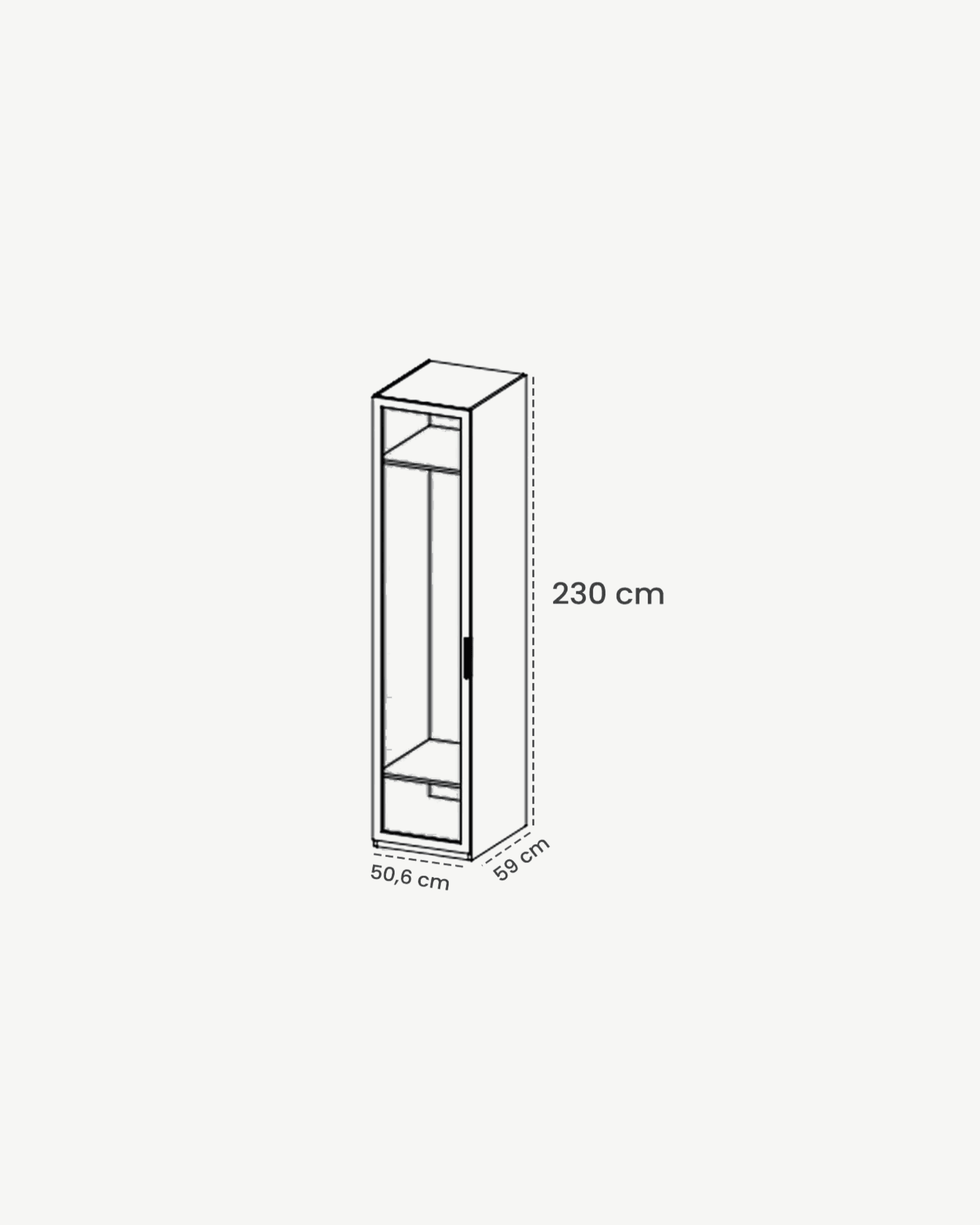 KYRA WARDROBE LEFT MODUL 50 CM