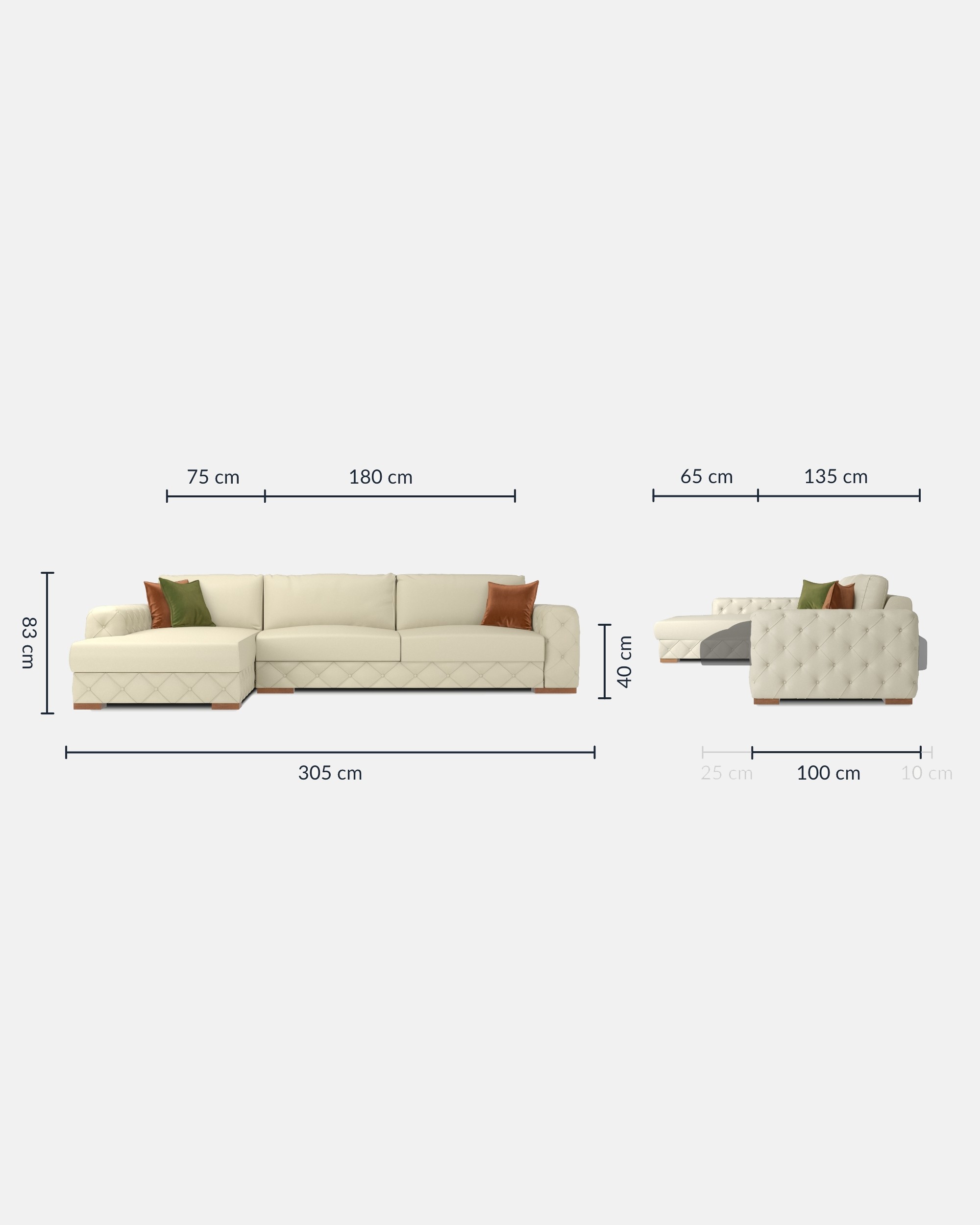 Catherina Left Hand Facing Relax Corner Sofa