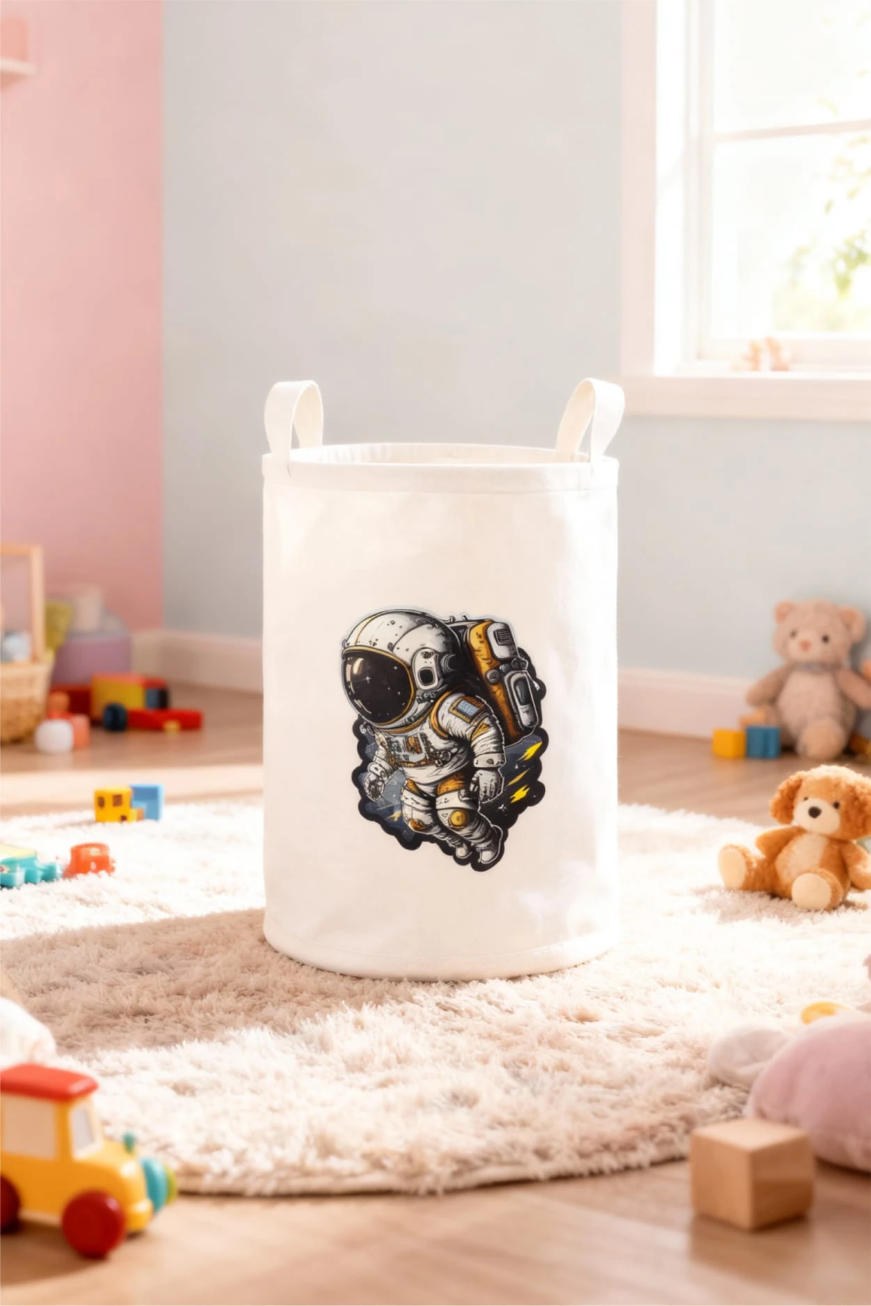 Oyuncak ve Kirli Taşıma Sepeti Keçe 50 Cm 