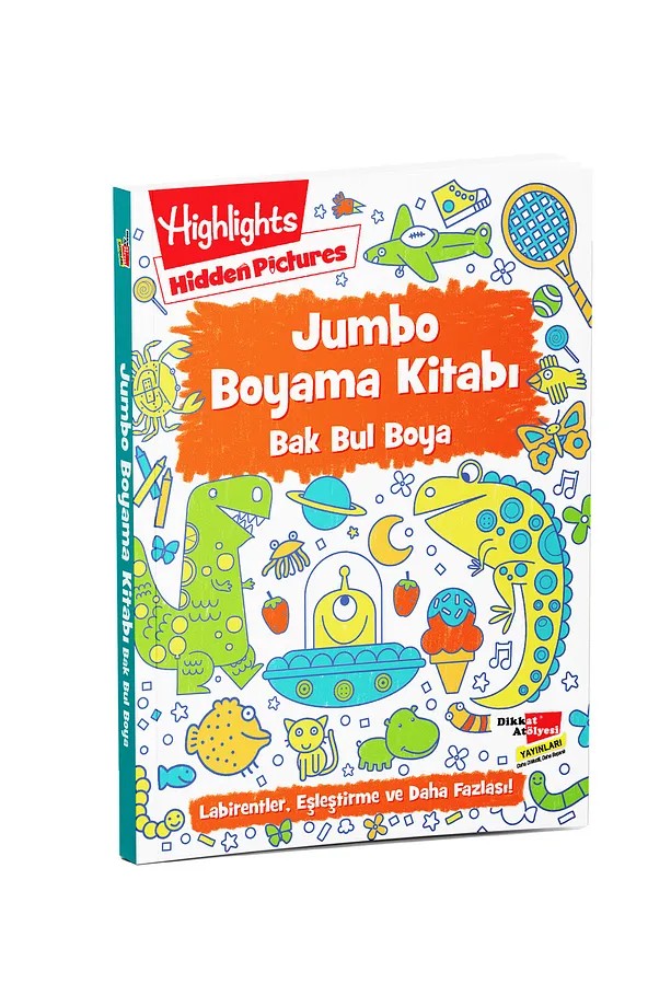 Jumbo Boyama Kitabı Bak Bul Boya (Labirentler, Ara Bul, Eşleştirme Etkinlikleri)
