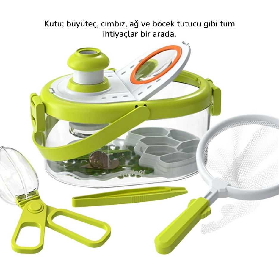Mini Kaşif Gözlem Kutusu – Büyüteçli Doğa Keşif Seti