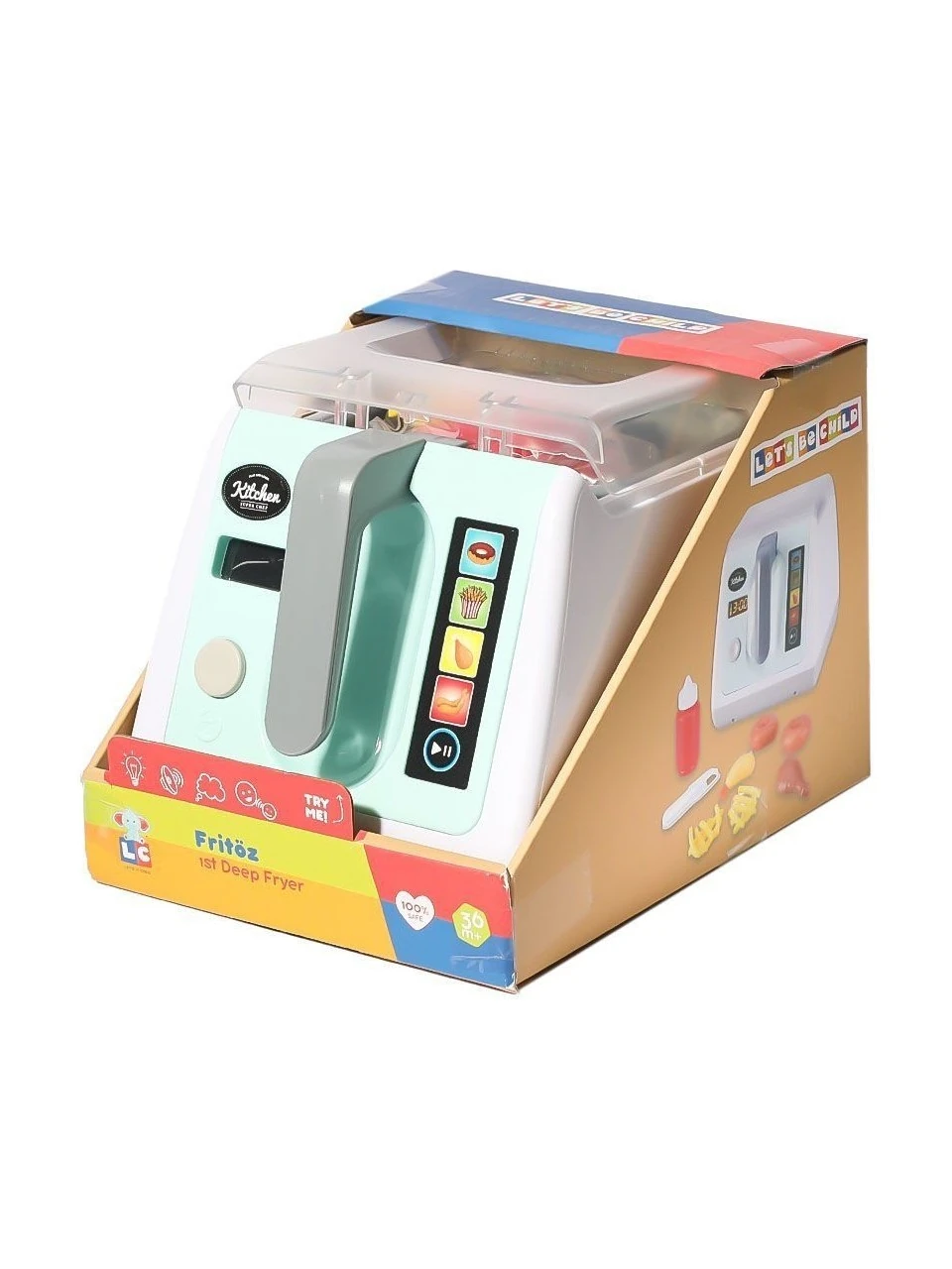 Dokunmatik Ekranlı Işıklı ve Sesli Oyuncak Fritöz